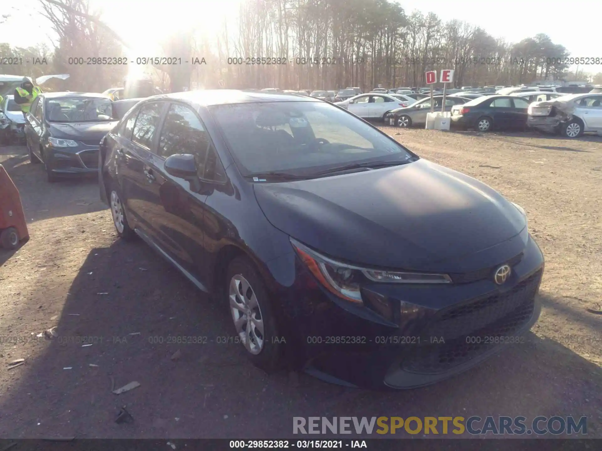 1 Photograph of a damaged car JTDEPRAE6LJ088390 TOYOTA COROLLA 2020