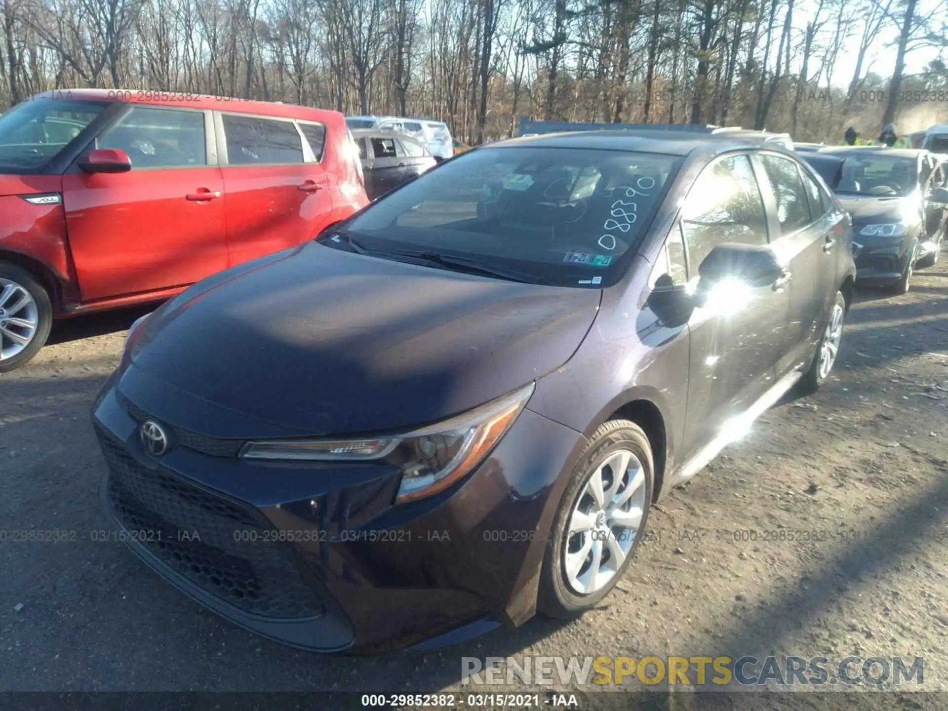 2 Photograph of a damaged car JTDEPRAE6LJ088390 TOYOTA COROLLA 2020