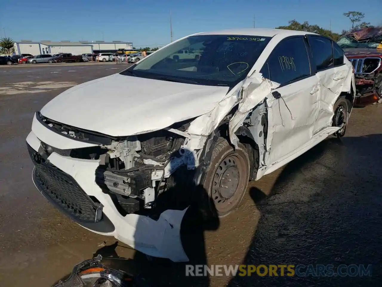 2 Photograph of a damaged car JTDEPRAE6LJ088924 TOYOTA COROLLA 2020