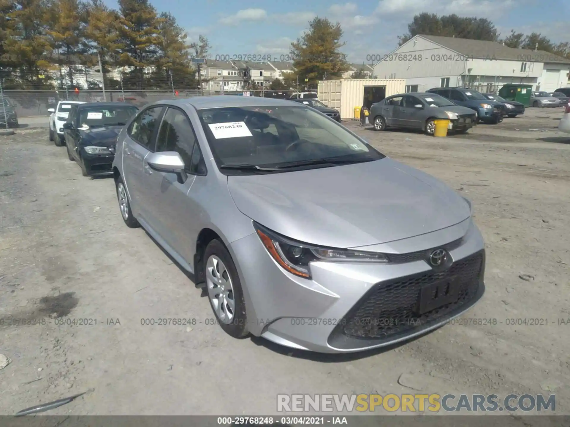 1 Photograph of a damaged car JTDEPRAE6LJ089166 TOYOTA COROLLA 2020