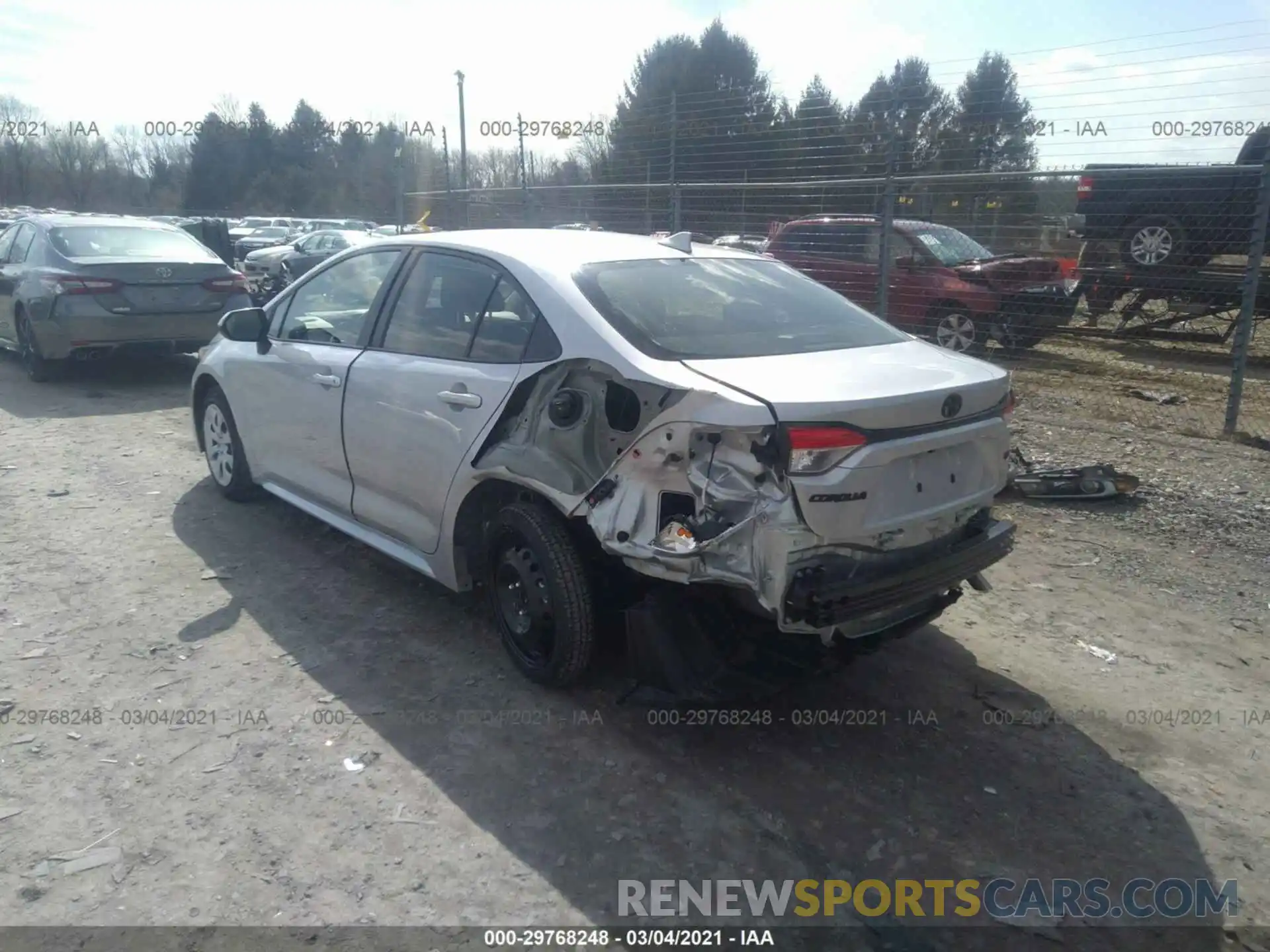 3 Photograph of a damaged car JTDEPRAE6LJ089166 TOYOTA COROLLA 2020