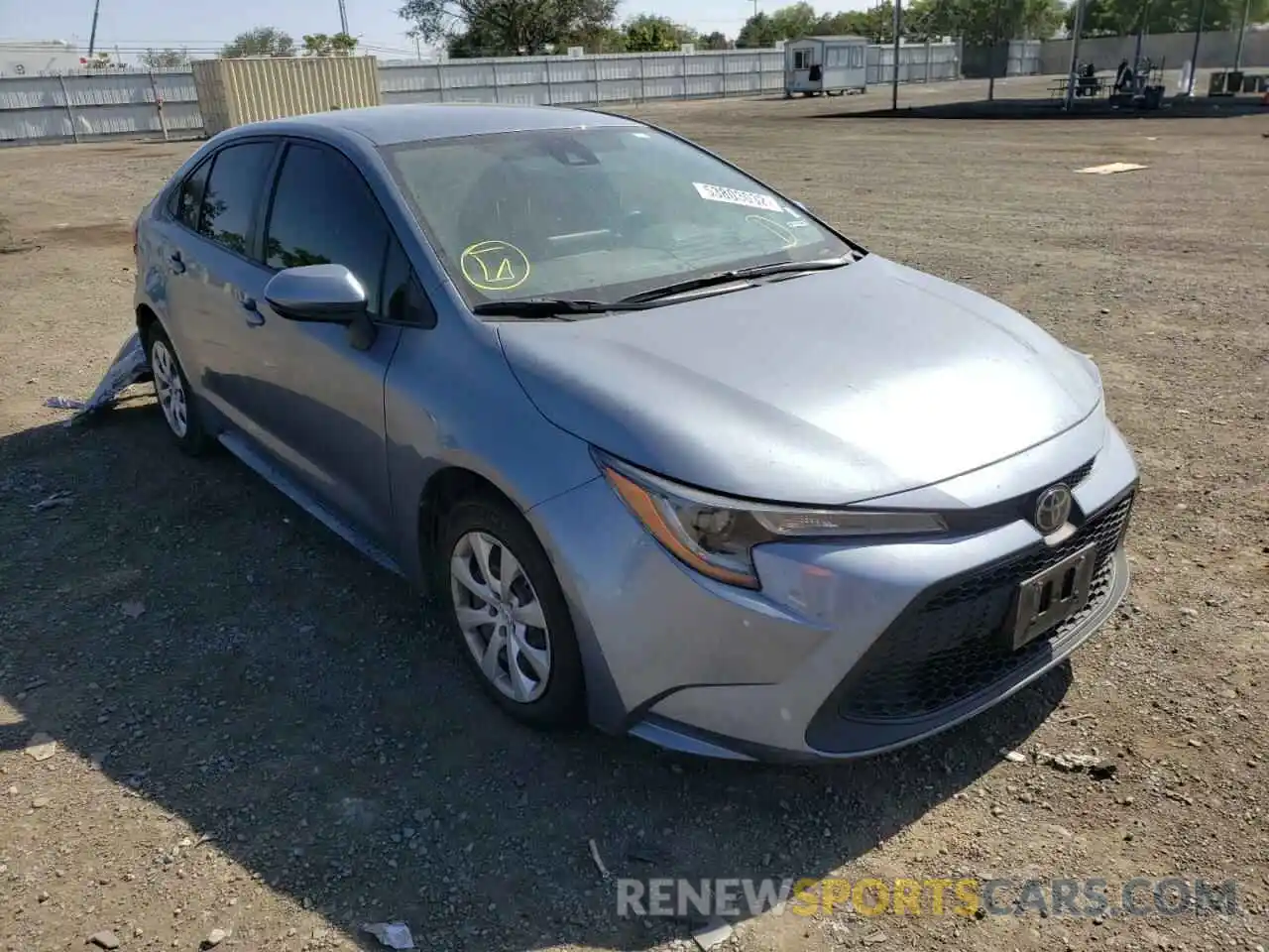 1 Photograph of a damaged car JTDEPRAE6LJ089488 TOYOTA COROLLA 2020