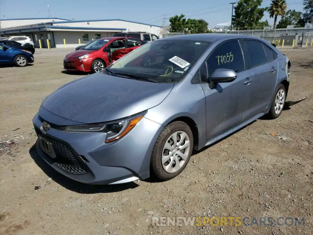 2 Photograph of a damaged car JTDEPRAE6LJ089488 TOYOTA COROLLA 2020