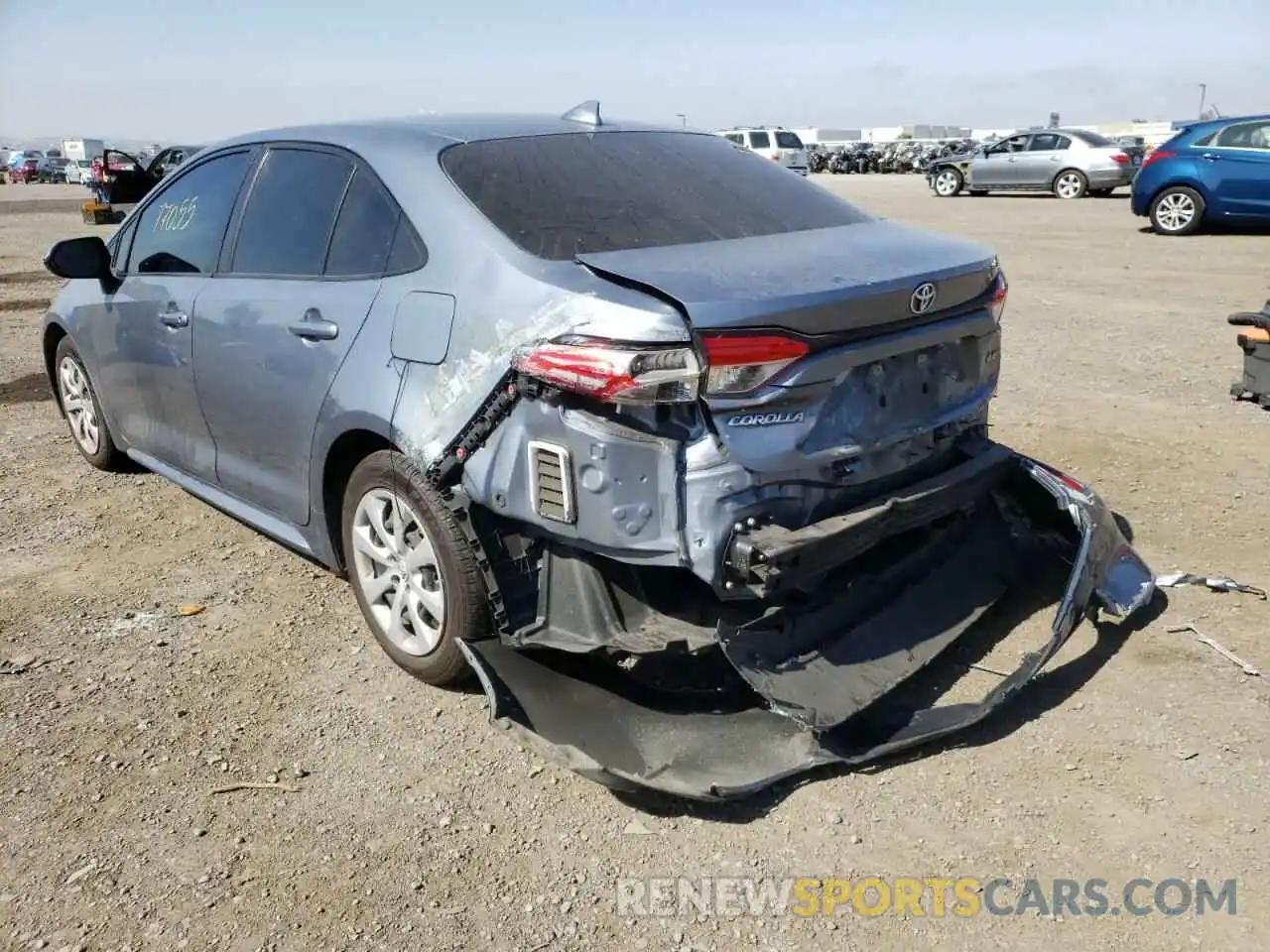 3 Photograph of a damaged car JTDEPRAE6LJ089488 TOYOTA COROLLA 2020