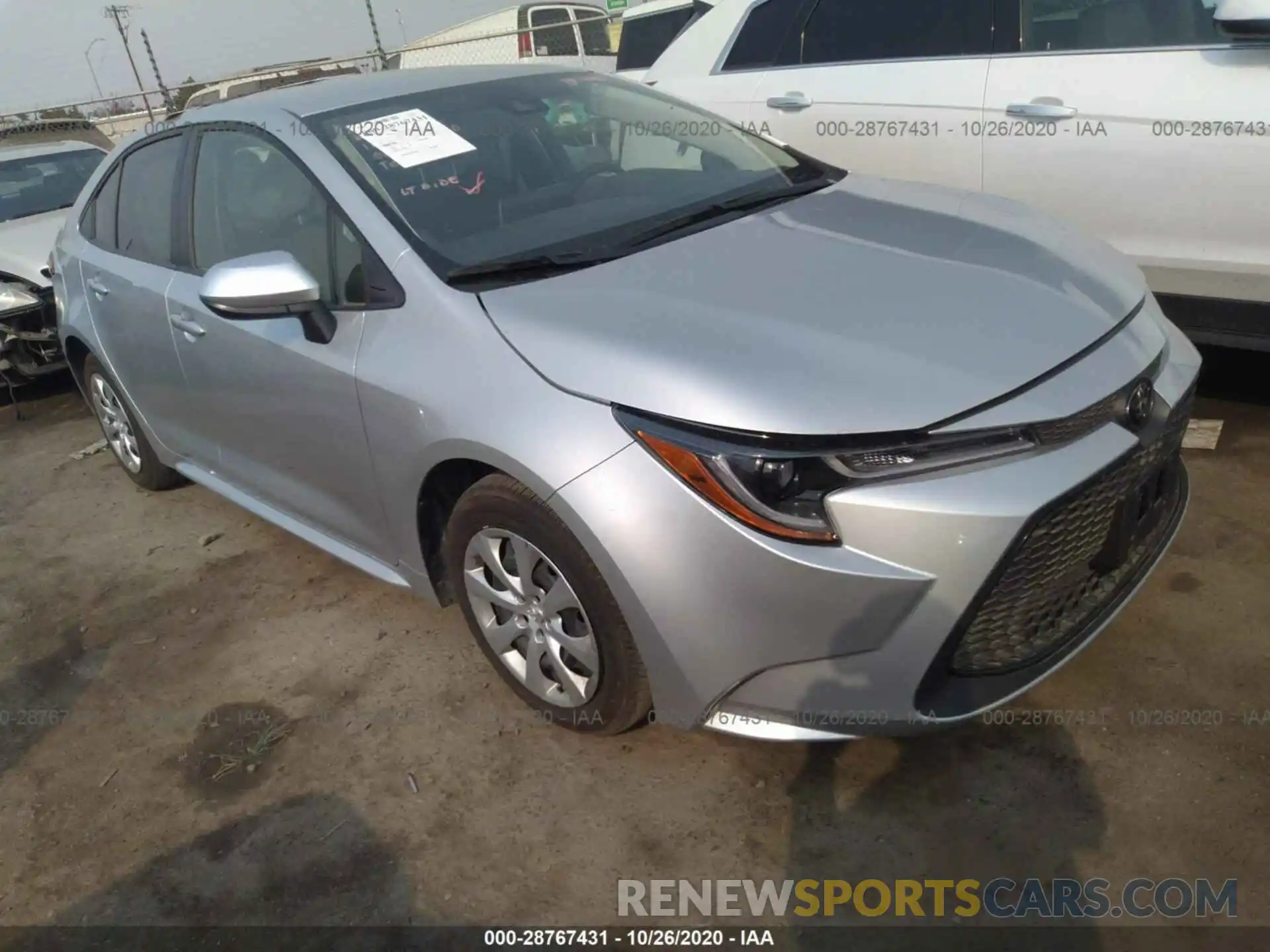 1 Photograph of a damaged car JTDEPRAE6LJ089751 TOYOTA COROLLA 2020