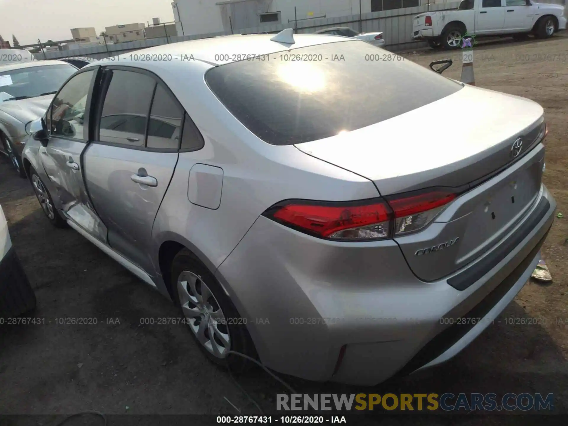 3 Photograph of a damaged car JTDEPRAE6LJ089751 TOYOTA COROLLA 2020