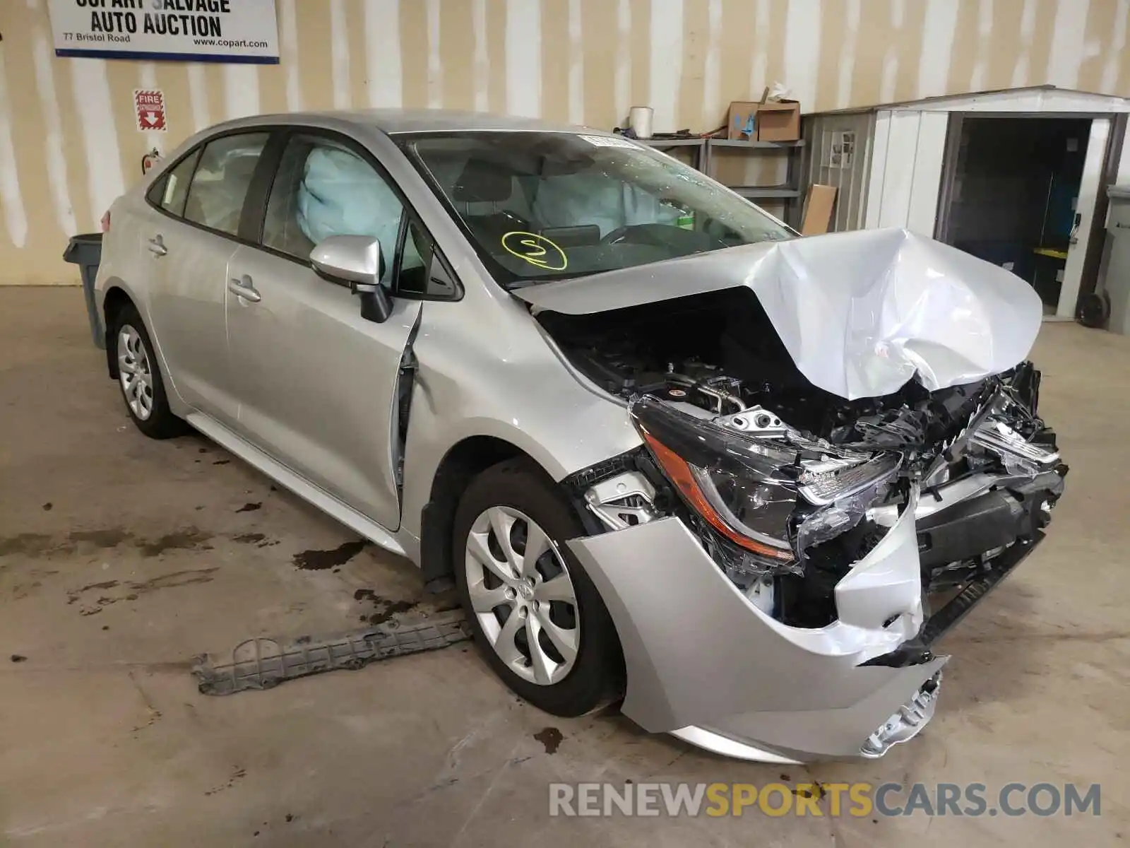 1 Photograph of a damaged car JTDEPRAE6LJ089877 TOYOTA COROLLA 2020