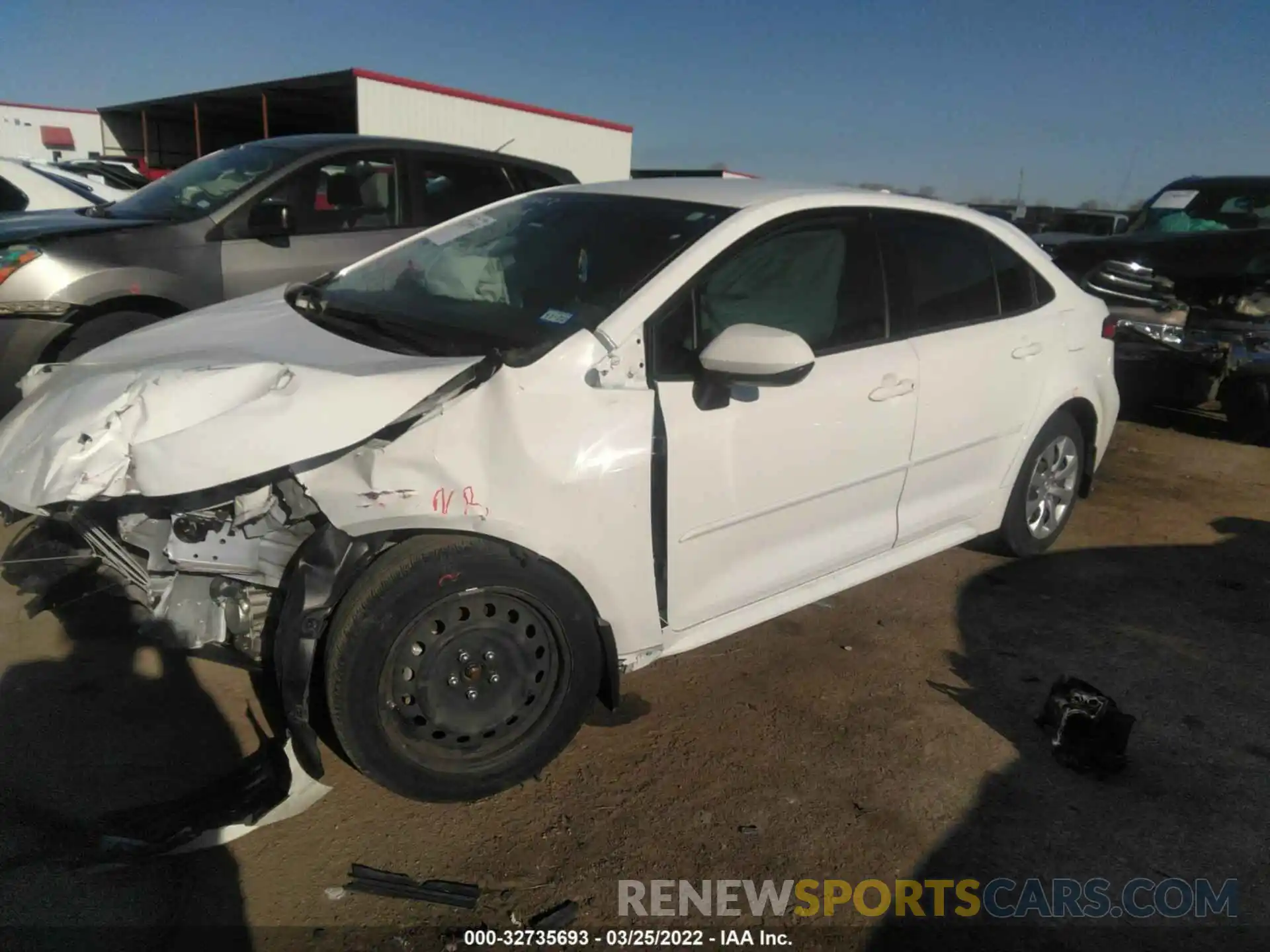 2 Photograph of a damaged car JTDEPRAE6LJ090141 TOYOTA COROLLA 2020