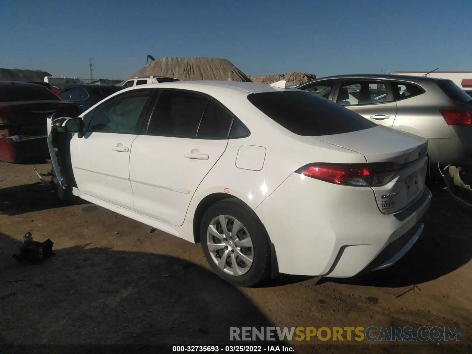 3 Photograph of a damaged car JTDEPRAE6LJ090141 TOYOTA COROLLA 2020