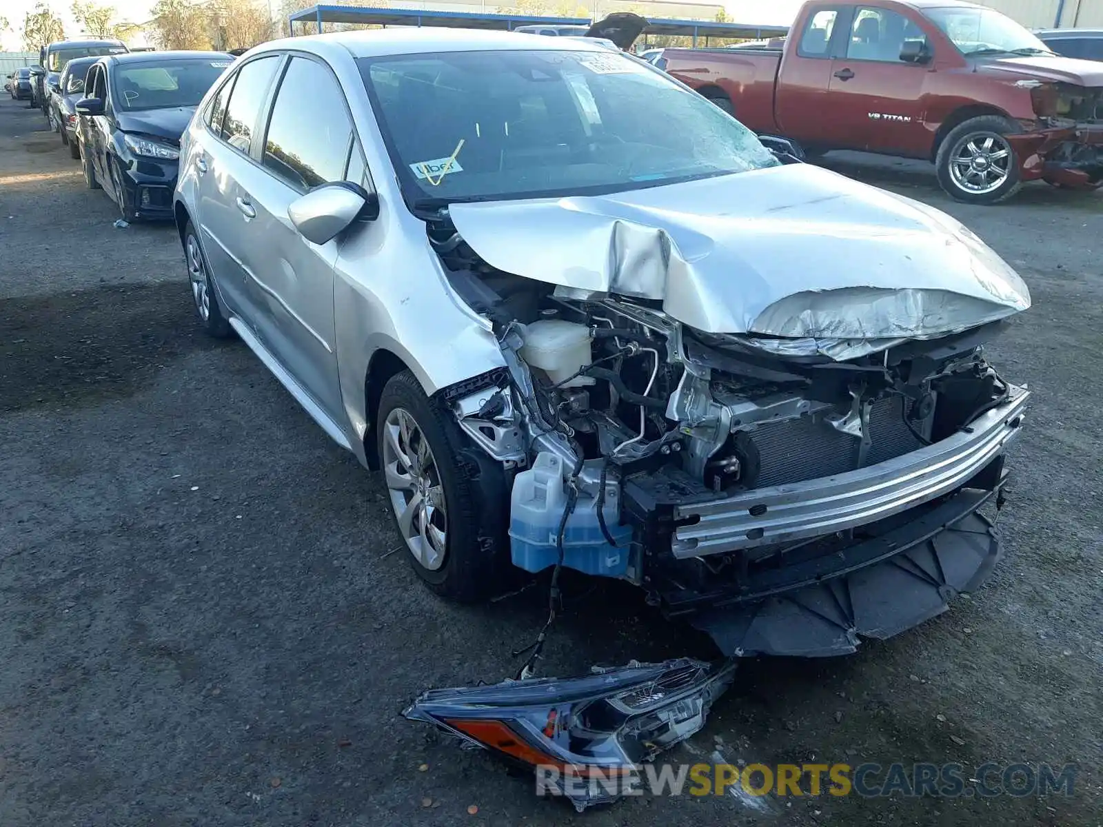 1 Photograph of a damaged car JTDEPRAE6LJ091449 TOYOTA COROLLA 2020