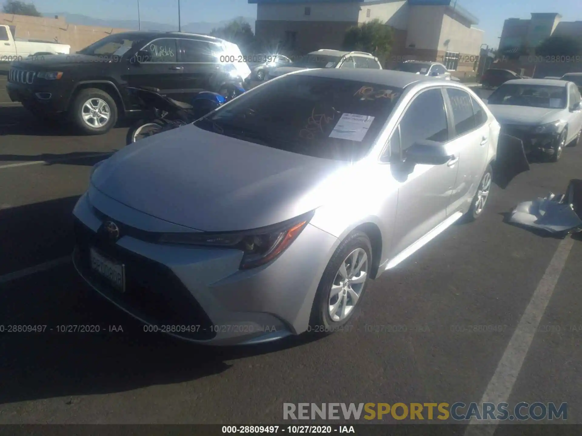 2 Photograph of a damaged car JTDEPRAE6LJ091550 TOYOTA COROLLA 2020