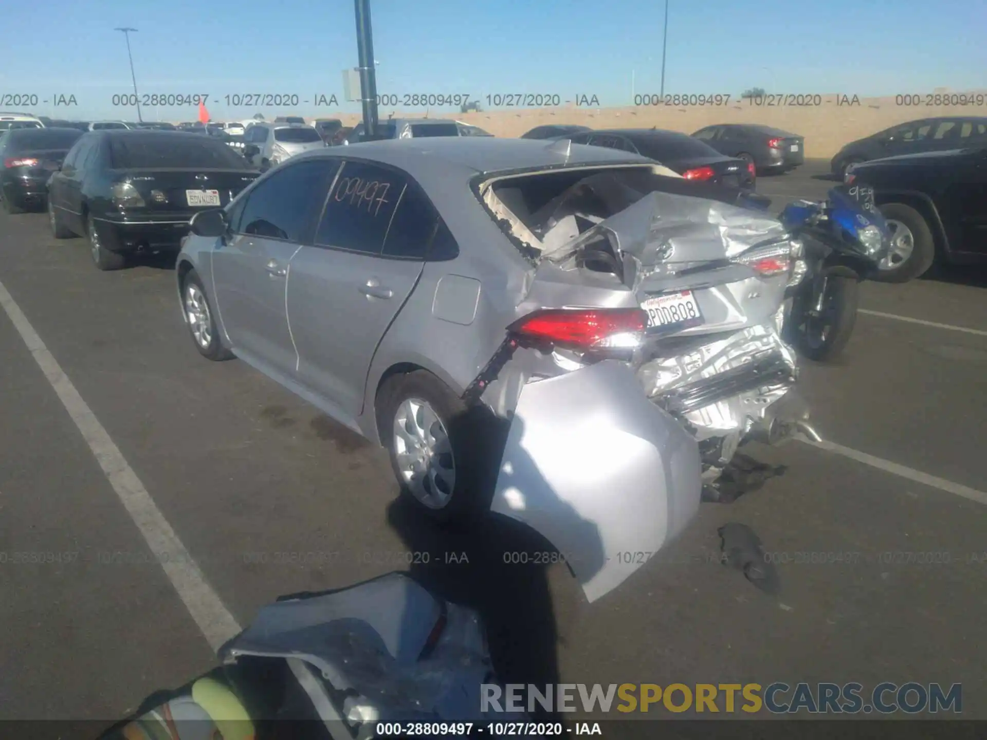 3 Photograph of a damaged car JTDEPRAE6LJ091550 TOYOTA COROLLA 2020