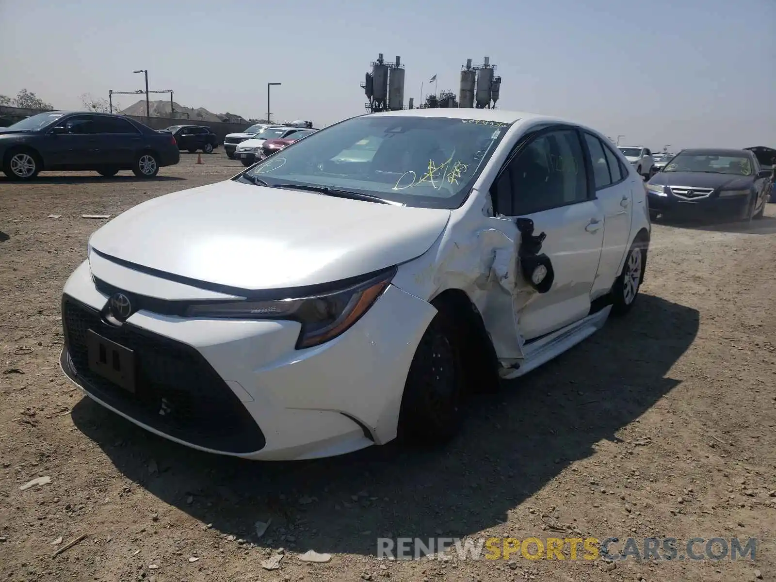 2 Photograph of a damaged car JTDEPRAE6LJ091631 TOYOTA COROLLA 2020