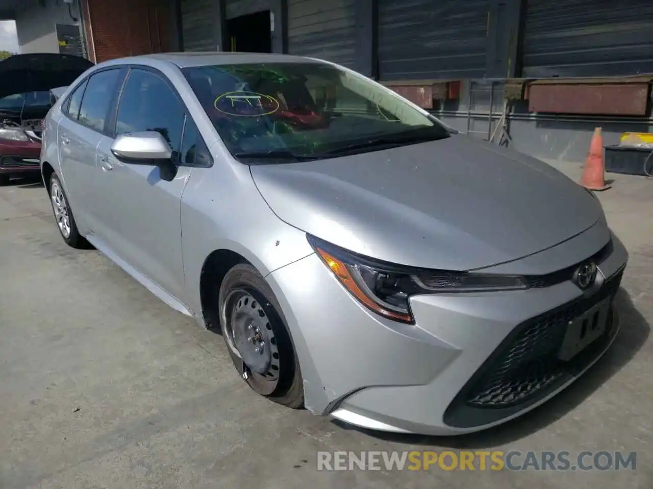 1 Photograph of a damaged car JTDEPRAE6LJ091855 TOYOTA COROLLA 2020