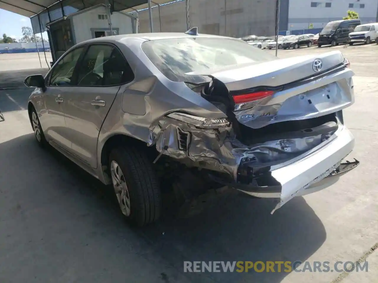 3 Photograph of a damaged car JTDEPRAE6LJ091855 TOYOTA COROLLA 2020