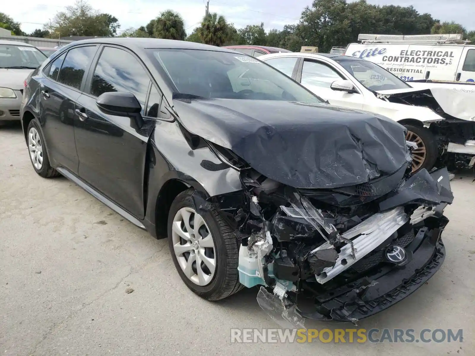 1 Photograph of a damaged car JTDEPRAE6LJ092181 TOYOTA COROLLA 2020