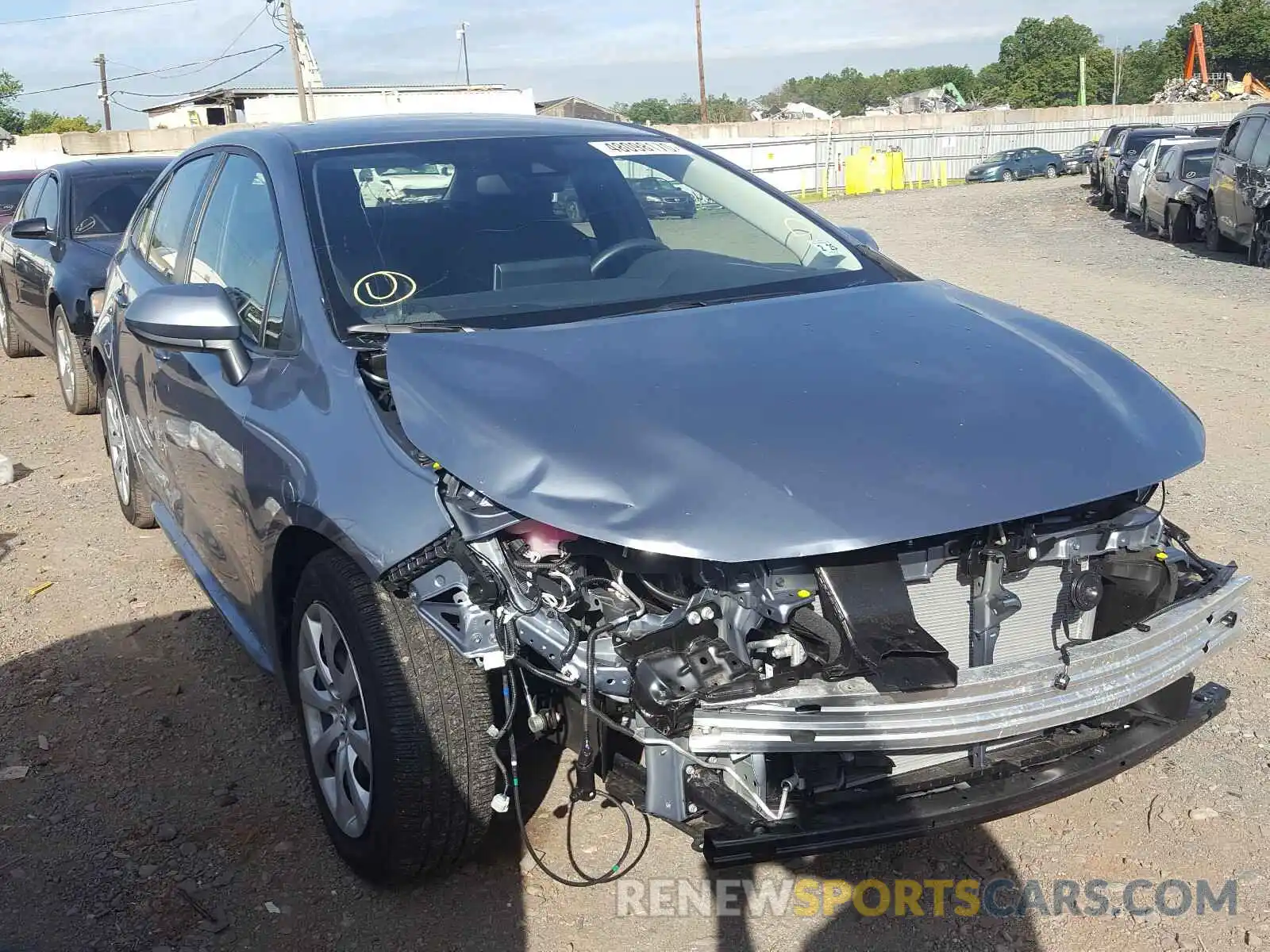 1 Photograph of a damaged car JTDEPRAE6LJ092455 TOYOTA COROLLA 2020