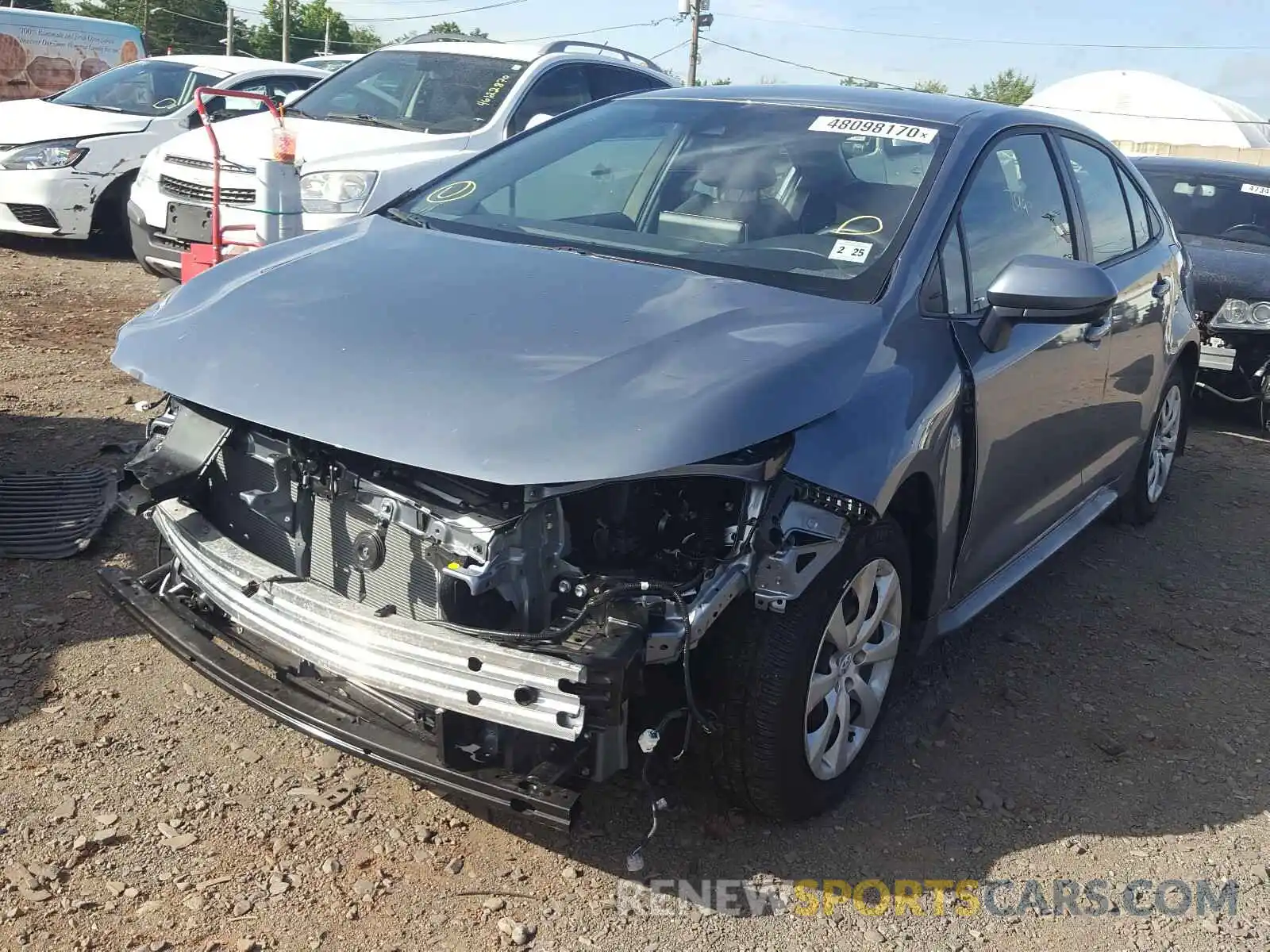 2 Photograph of a damaged car JTDEPRAE6LJ092455 TOYOTA COROLLA 2020