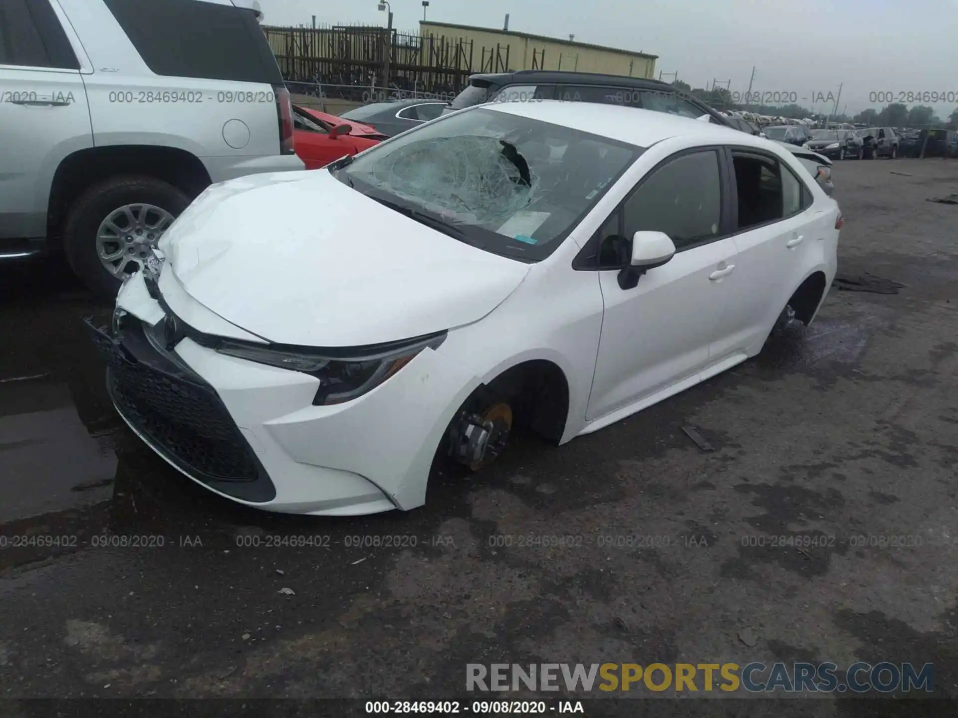 2 Photograph of a damaged car JTDEPRAE6LJ093167 TOYOTA COROLLA 2020