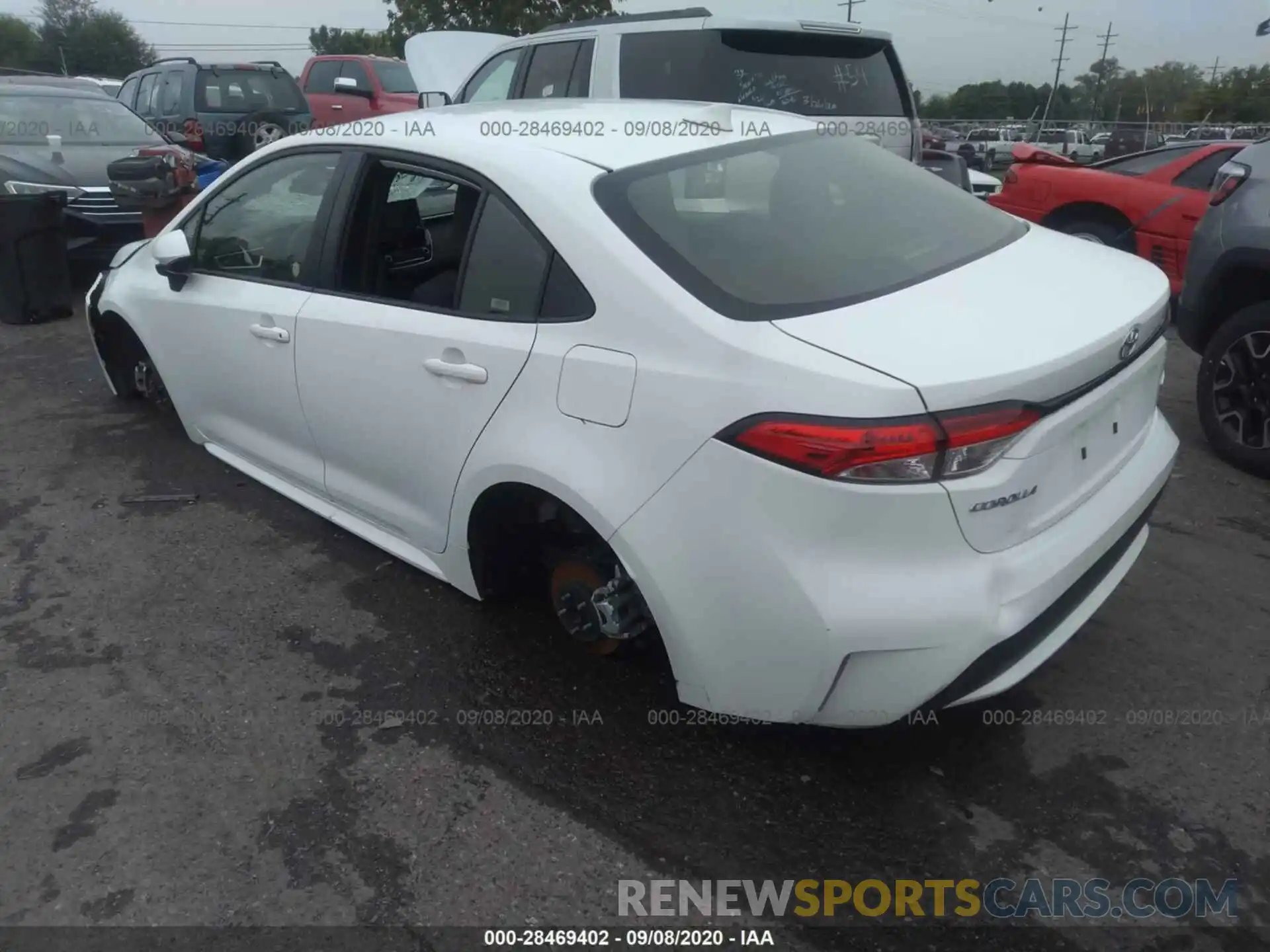 3 Photograph of a damaged car JTDEPRAE6LJ093167 TOYOTA COROLLA 2020