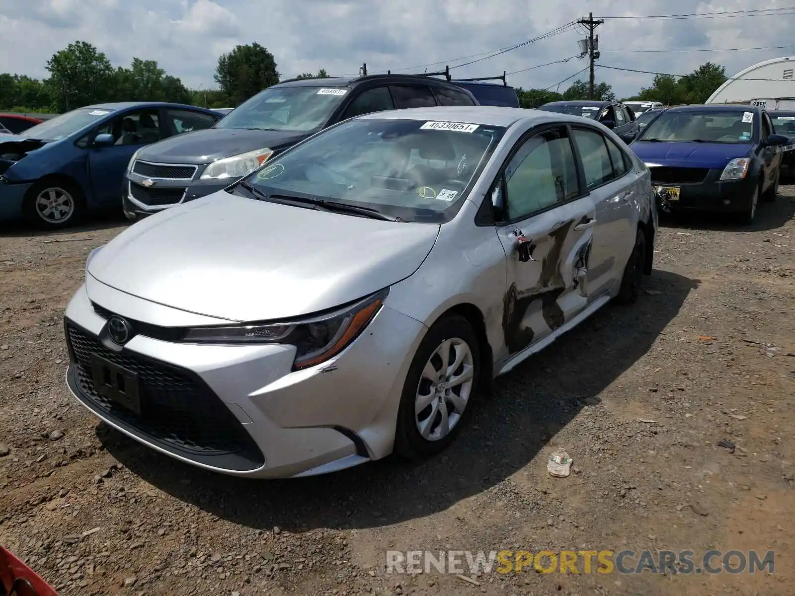 2 Photograph of a damaged car JTDEPRAE6LJ093394 TOYOTA COROLLA 2020