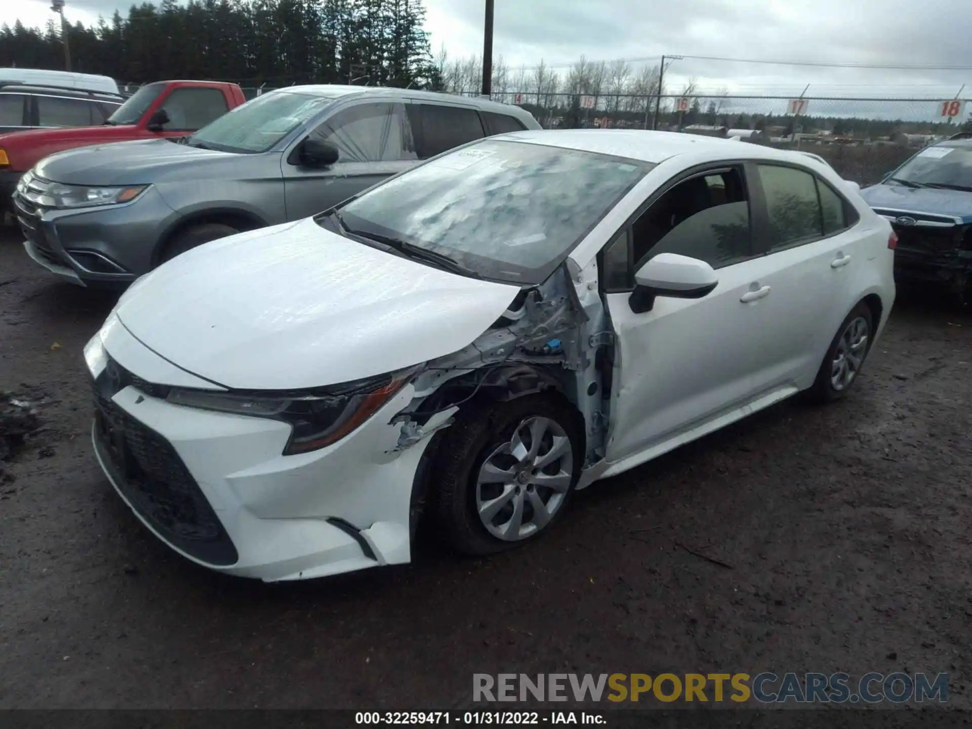 2 Photograph of a damaged car JTDEPRAE6LJ093492 TOYOTA COROLLA 2020