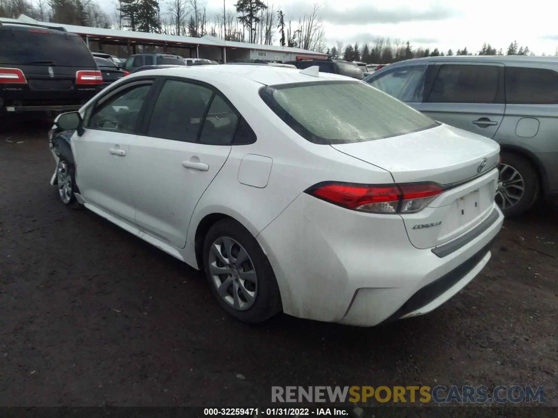 3 Photograph of a damaged car JTDEPRAE6LJ093492 TOYOTA COROLLA 2020