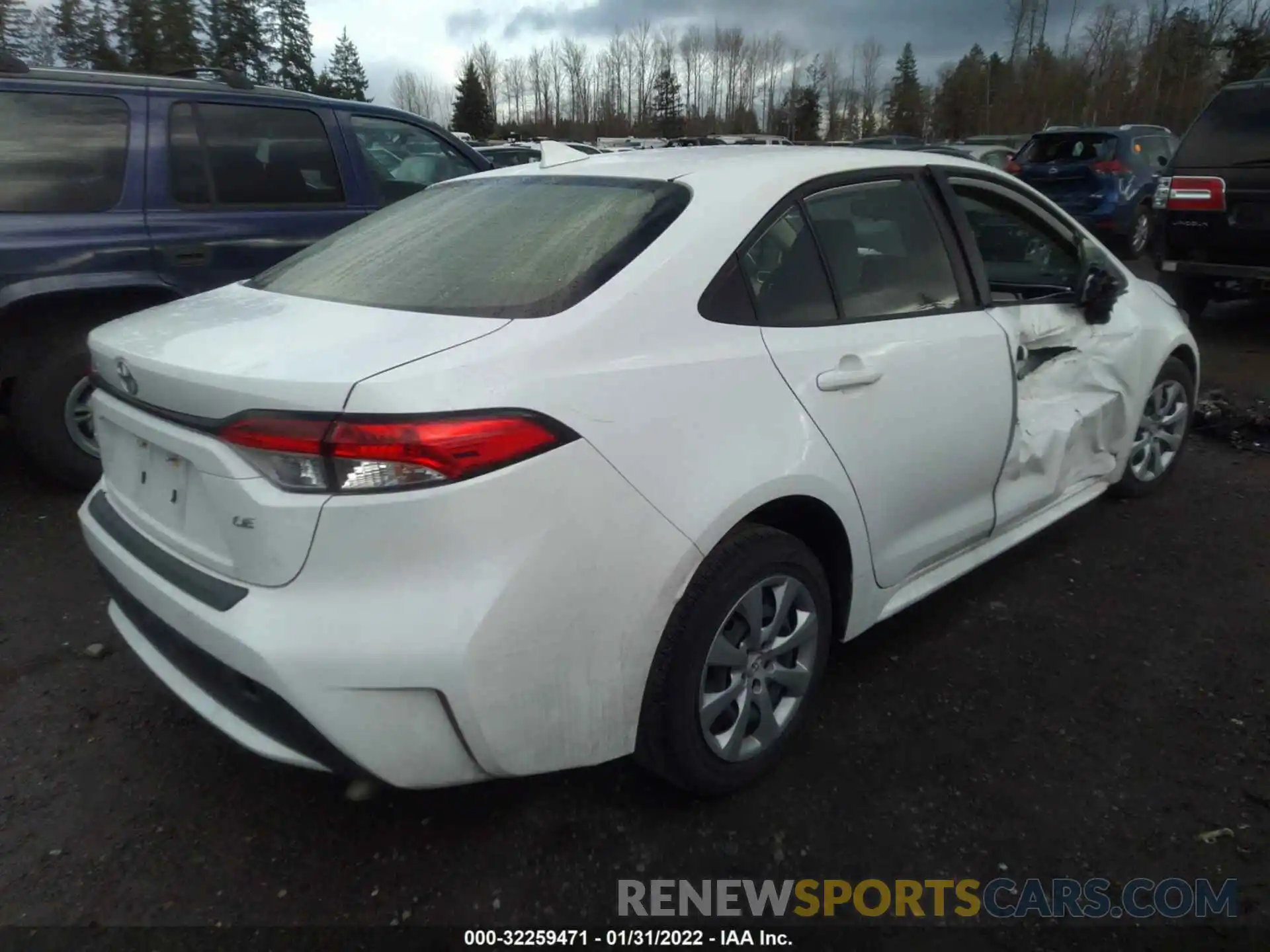 4 Photograph of a damaged car JTDEPRAE6LJ093492 TOYOTA COROLLA 2020