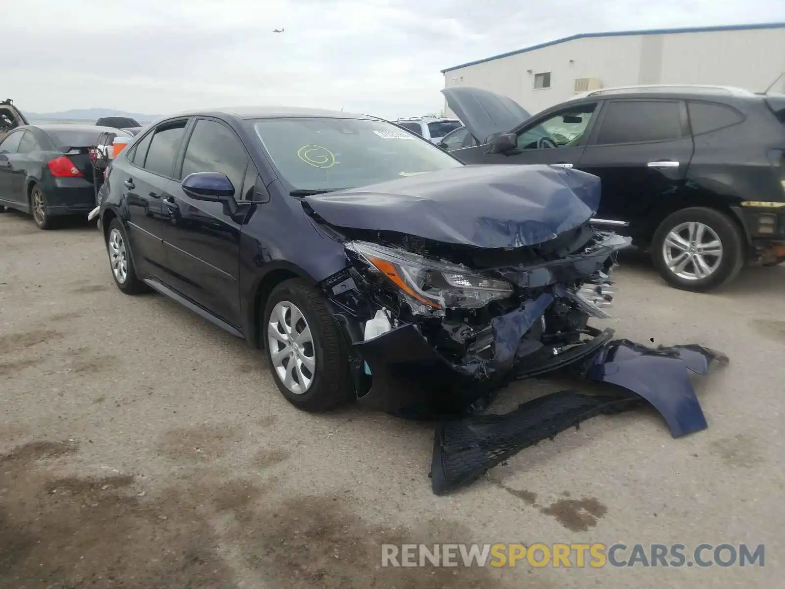 1 Photograph of a damaged car JTDEPRAE6LJ093699 TOYOTA COROLLA 2020