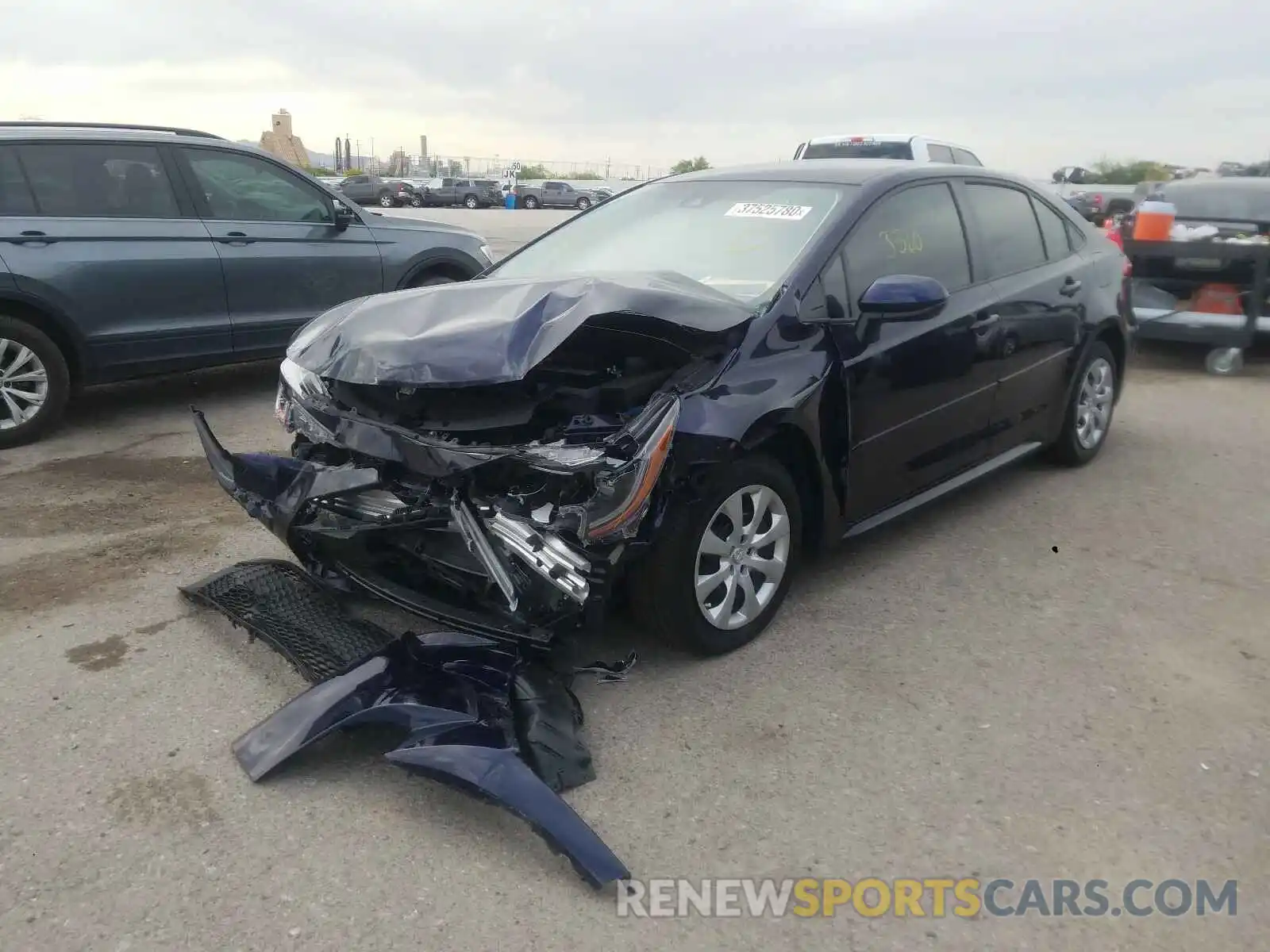 2 Photograph of a damaged car JTDEPRAE6LJ093699 TOYOTA COROLLA 2020