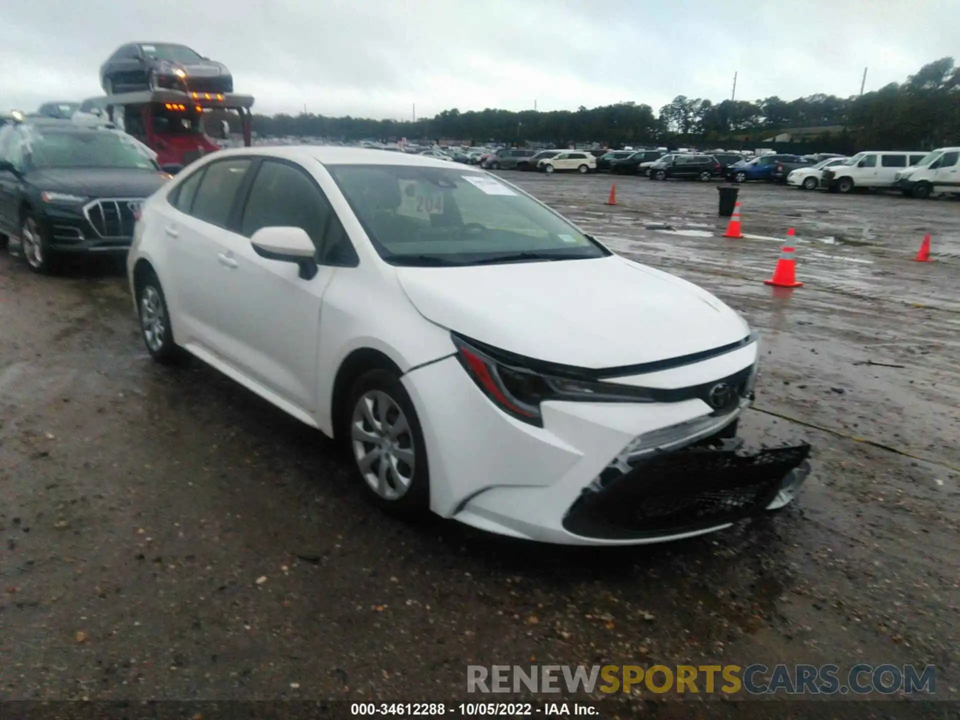 1 Photograph of a damaged car JTDEPRAE6LJ093783 TOYOTA COROLLA 2020