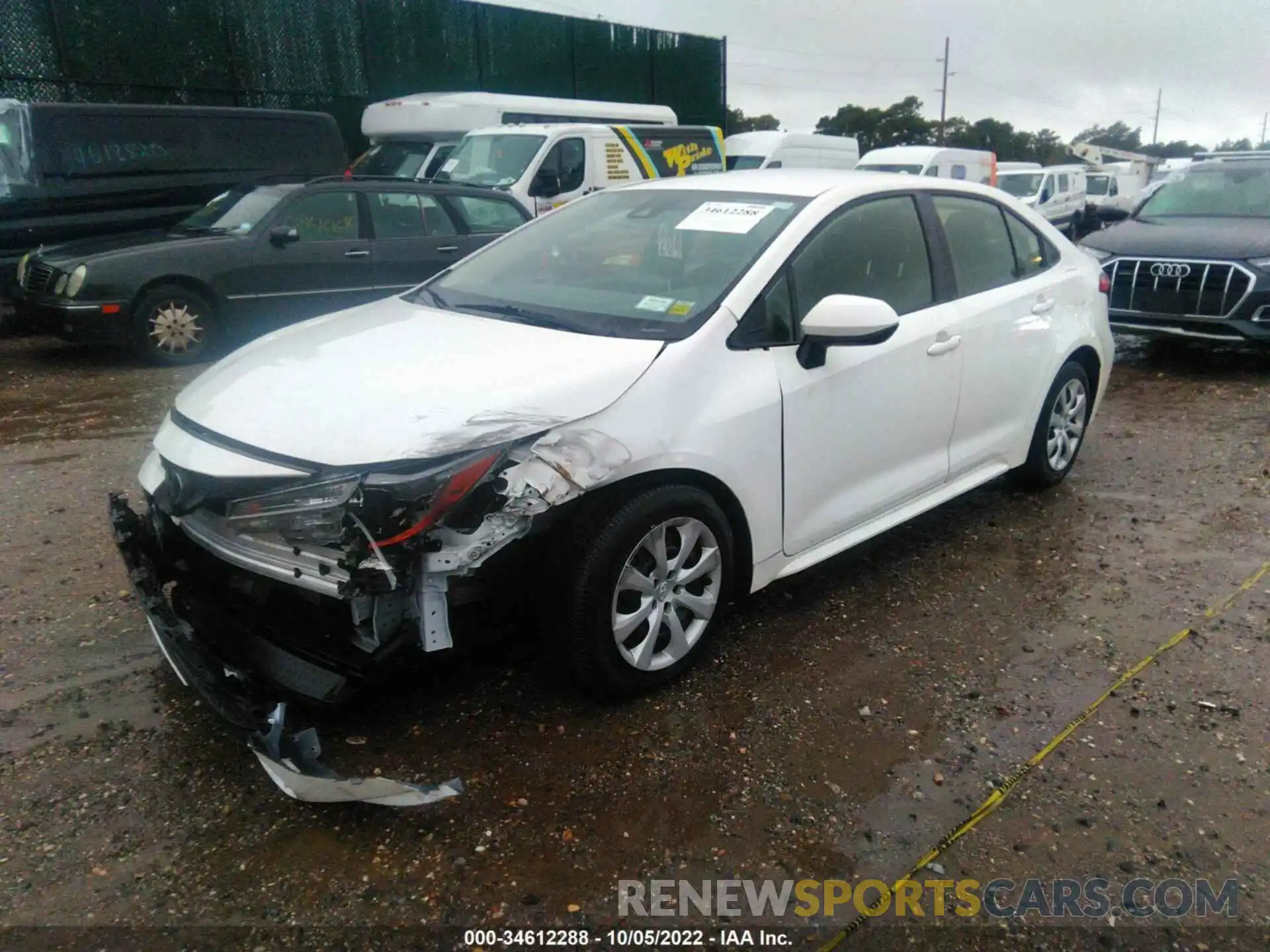 2 Photograph of a damaged car JTDEPRAE6LJ093783 TOYOTA COROLLA 2020