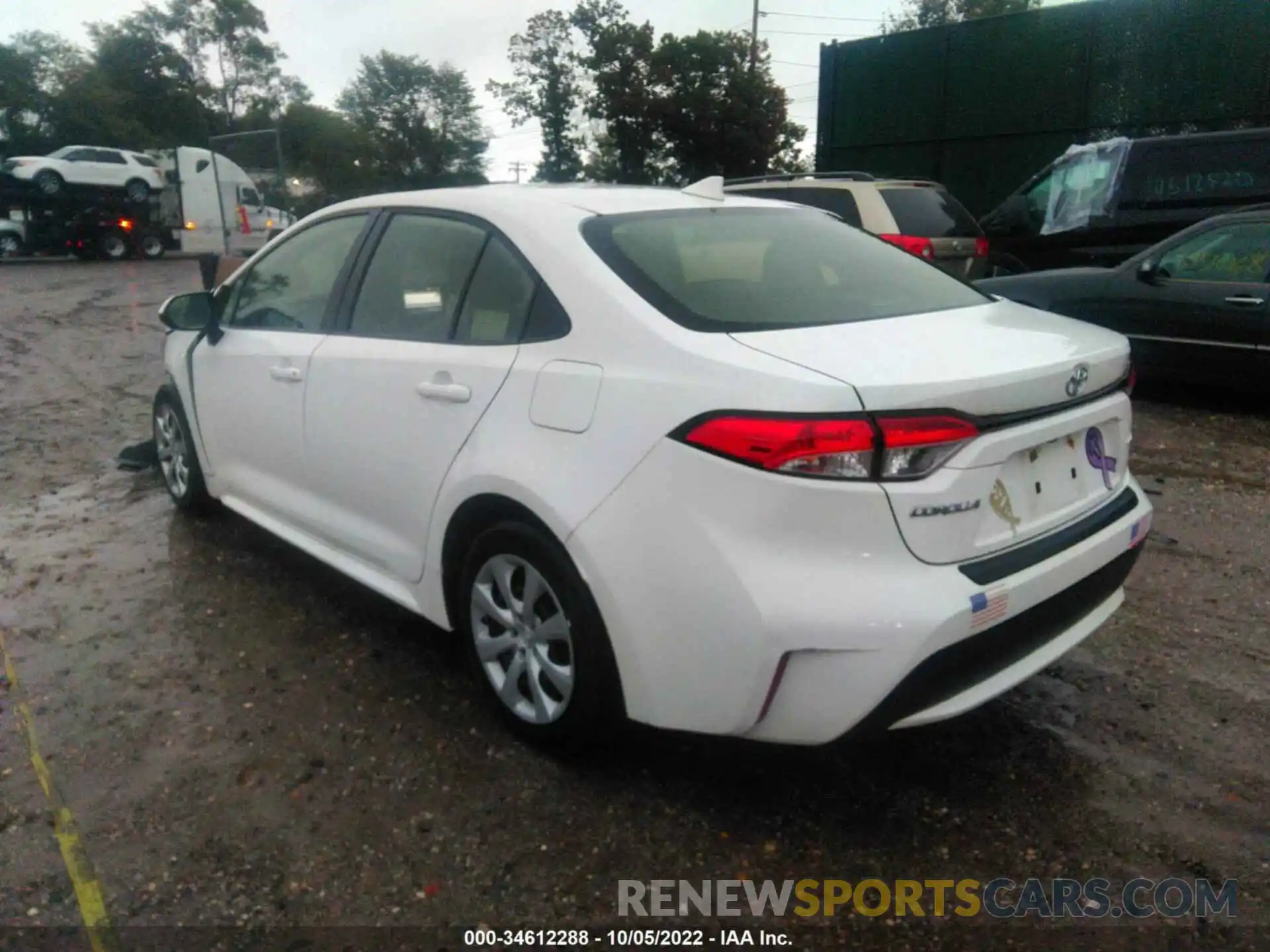 3 Photograph of a damaged car JTDEPRAE6LJ093783 TOYOTA COROLLA 2020