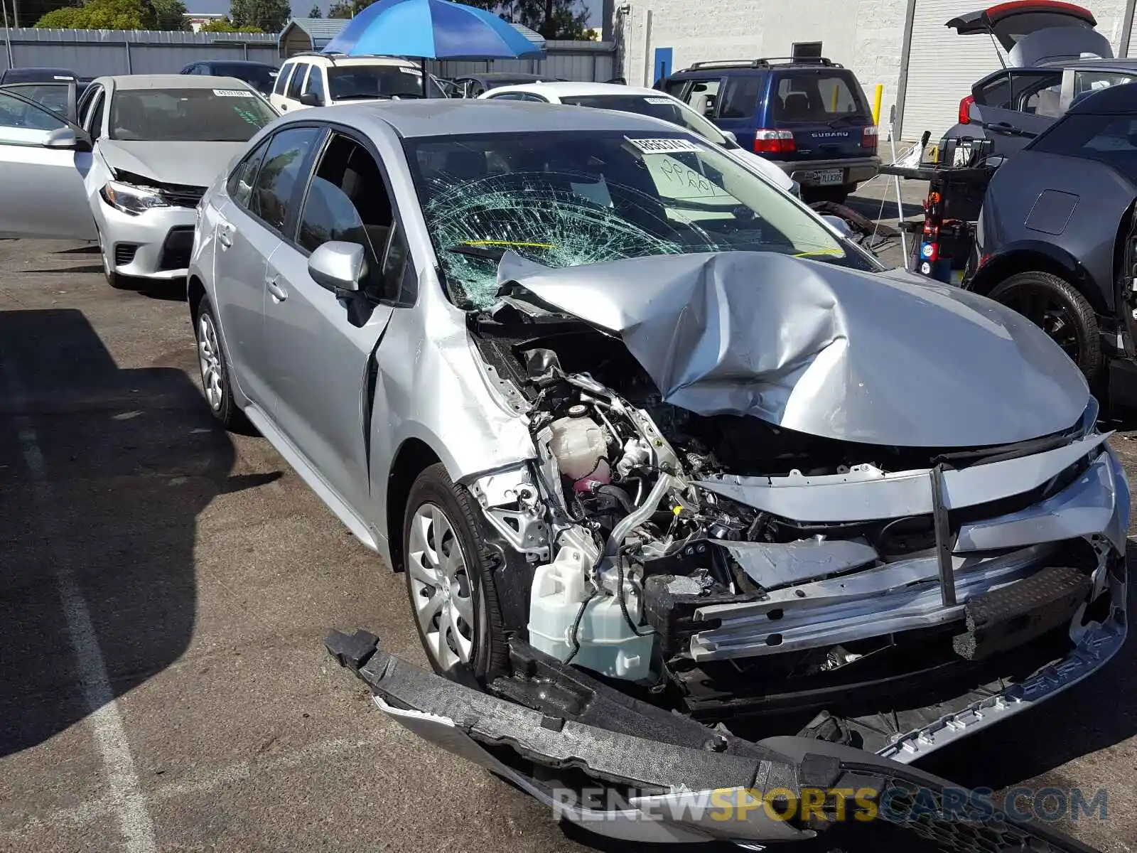 1 Photograph of a damaged car JTDEPRAE6LJ093895 TOYOTA COROLLA 2020