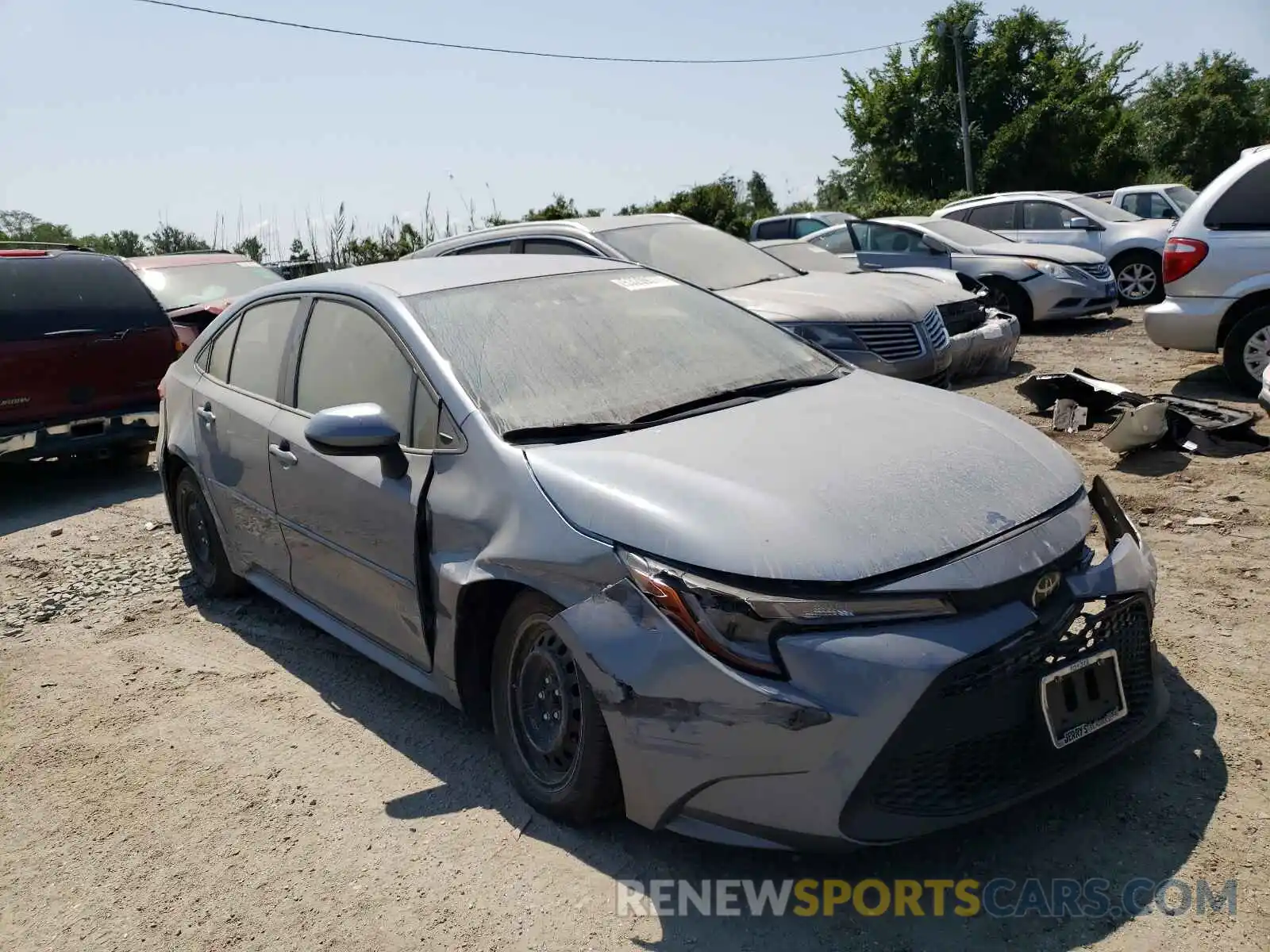 1 Photograph of a damaged car JTDEPRAE6LJ094108 TOYOTA COROLLA 2020