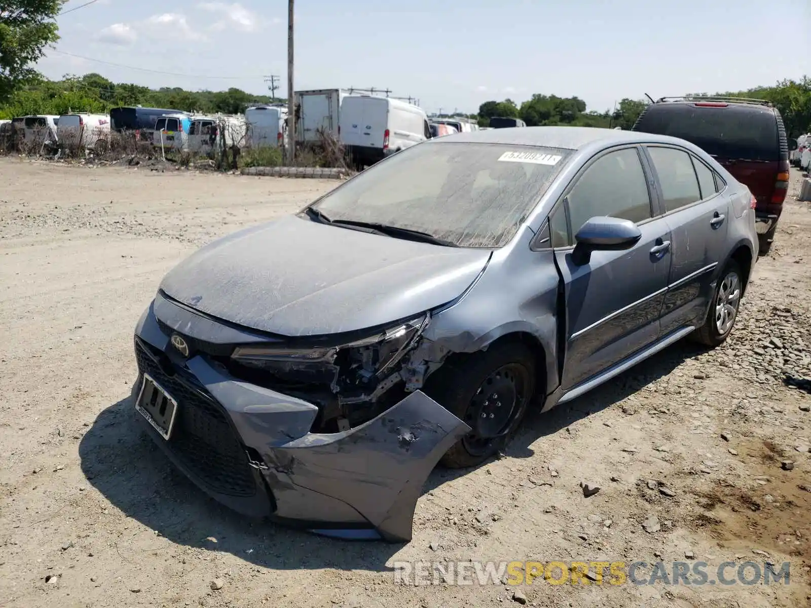 2 Photograph of a damaged car JTDEPRAE6LJ094108 TOYOTA COROLLA 2020