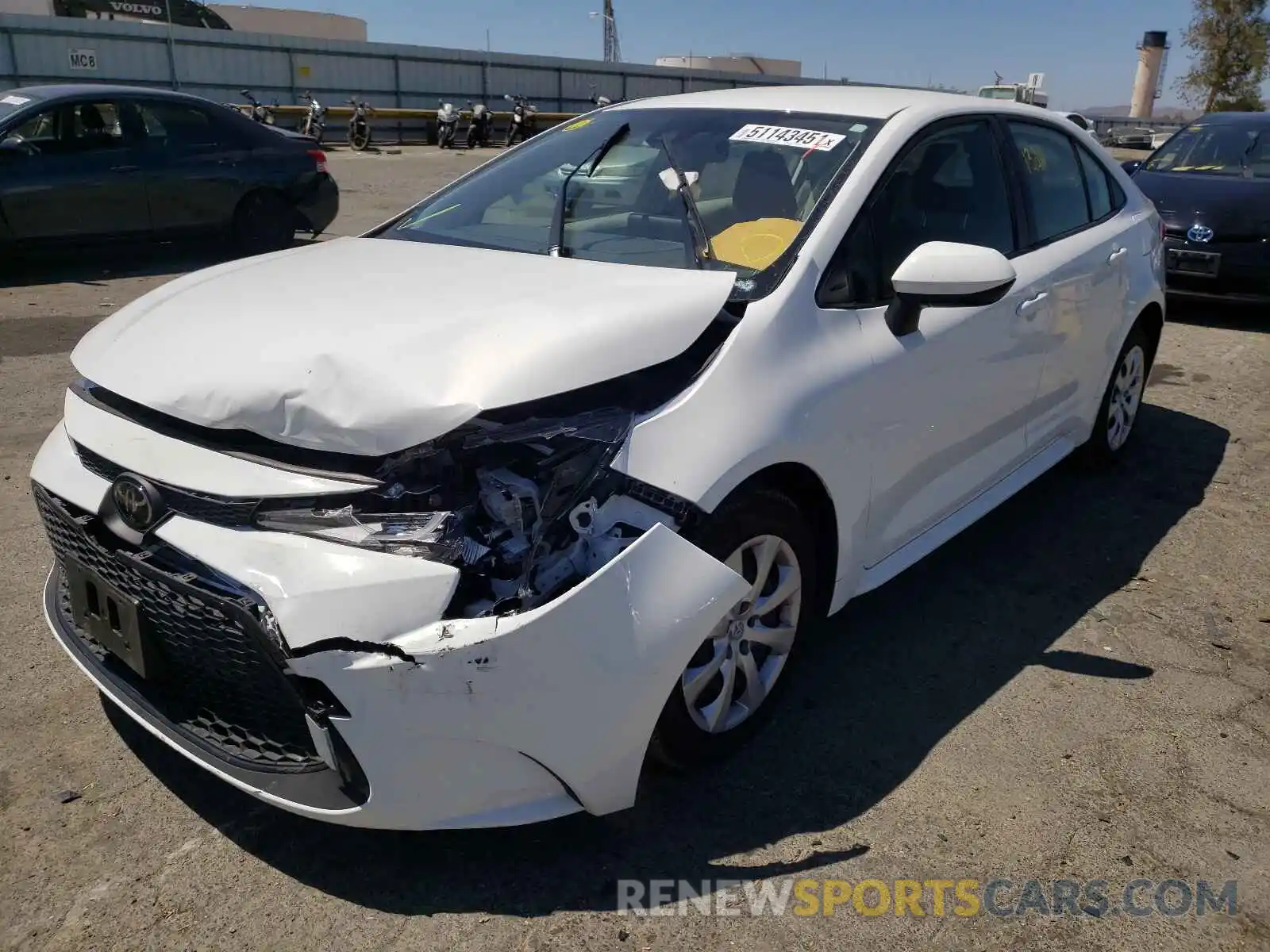 2 Photograph of a damaged car JTDEPRAE6LJ094609 TOYOTA COROLLA 2020