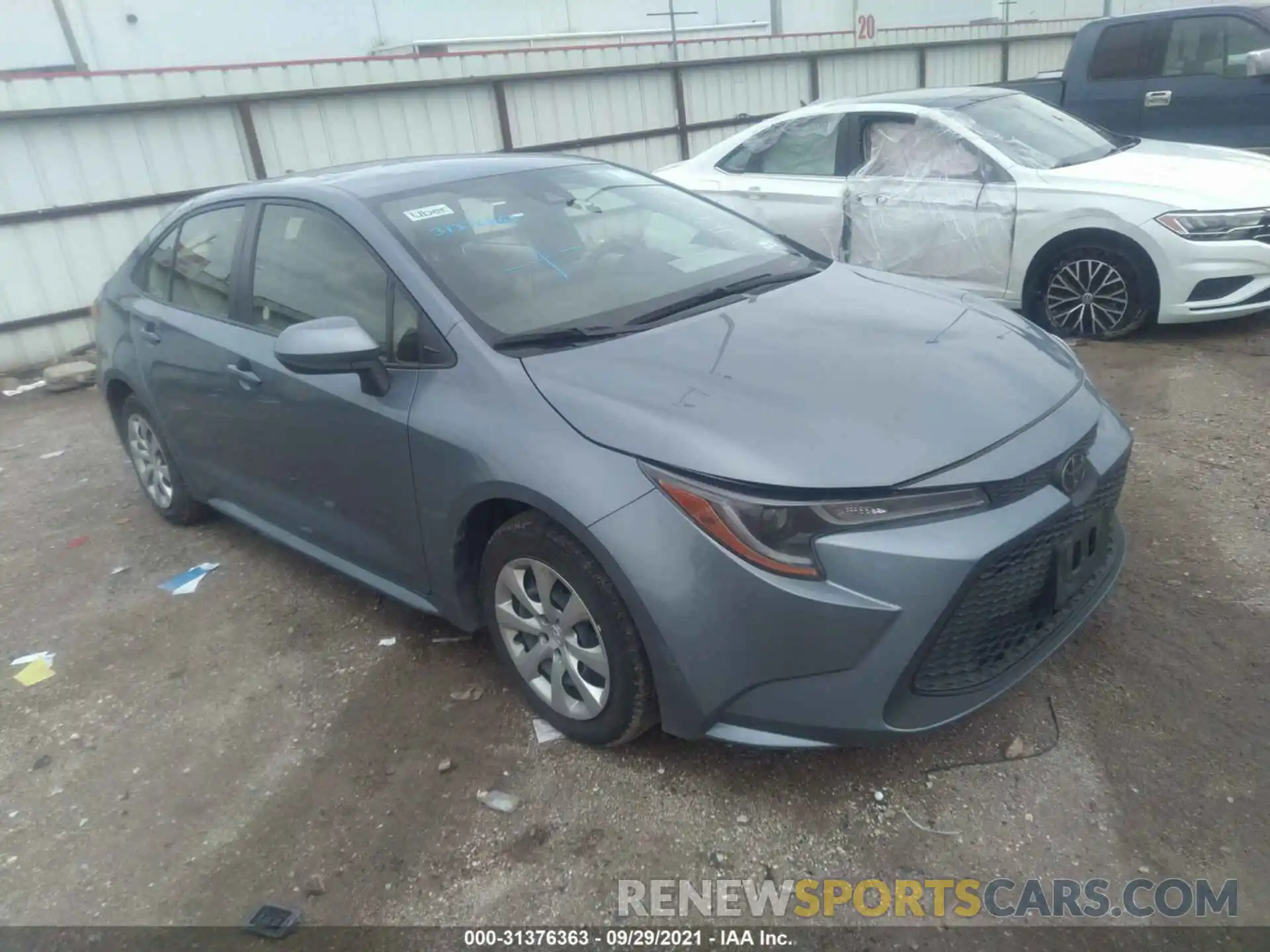 1 Photograph of a damaged car JTDEPRAE6LJ095341 TOYOTA COROLLA 2020