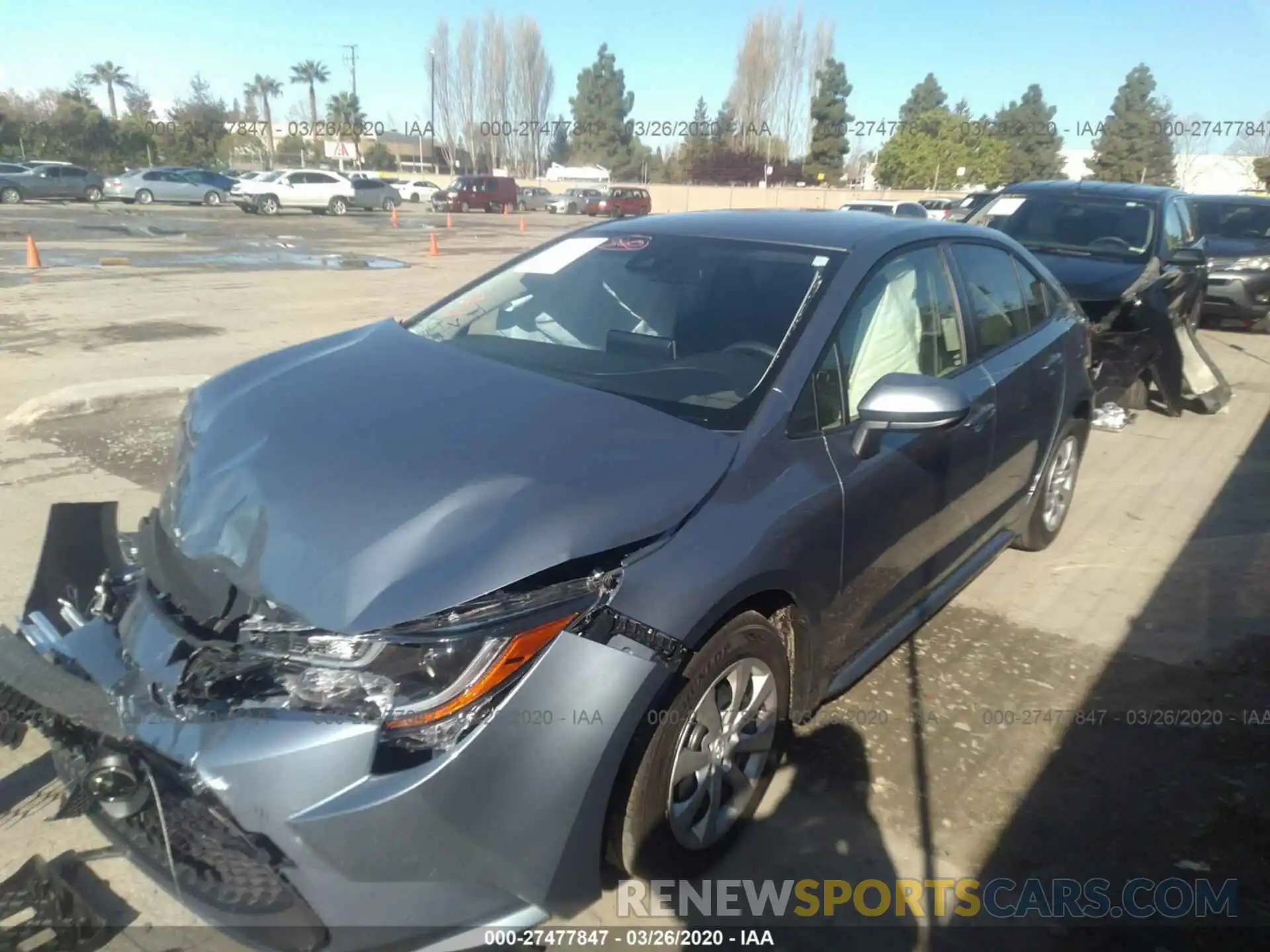 2 Photograph of a damaged car JTDEPRAE6LJ095548 TOYOTA COROLLA 2020