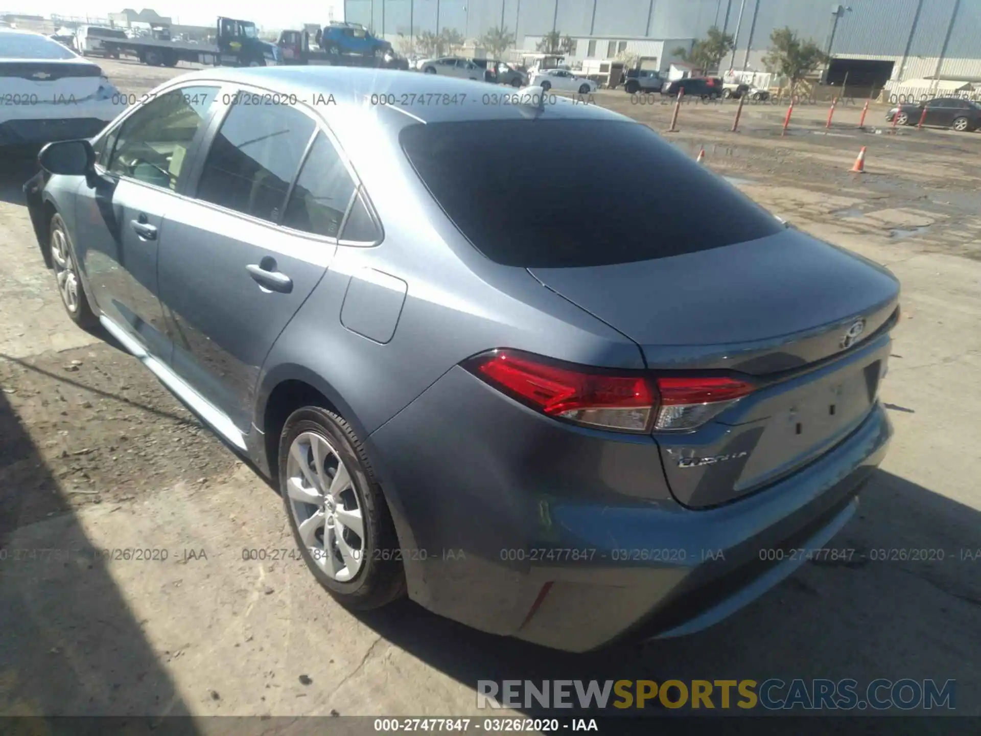 3 Photograph of a damaged car JTDEPRAE6LJ095548 TOYOTA COROLLA 2020