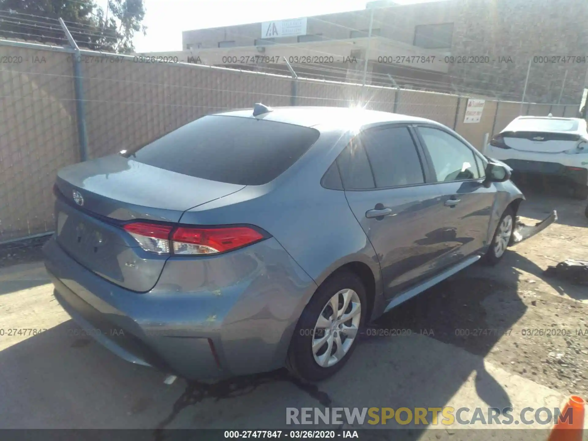 4 Photograph of a damaged car JTDEPRAE6LJ095548 TOYOTA COROLLA 2020