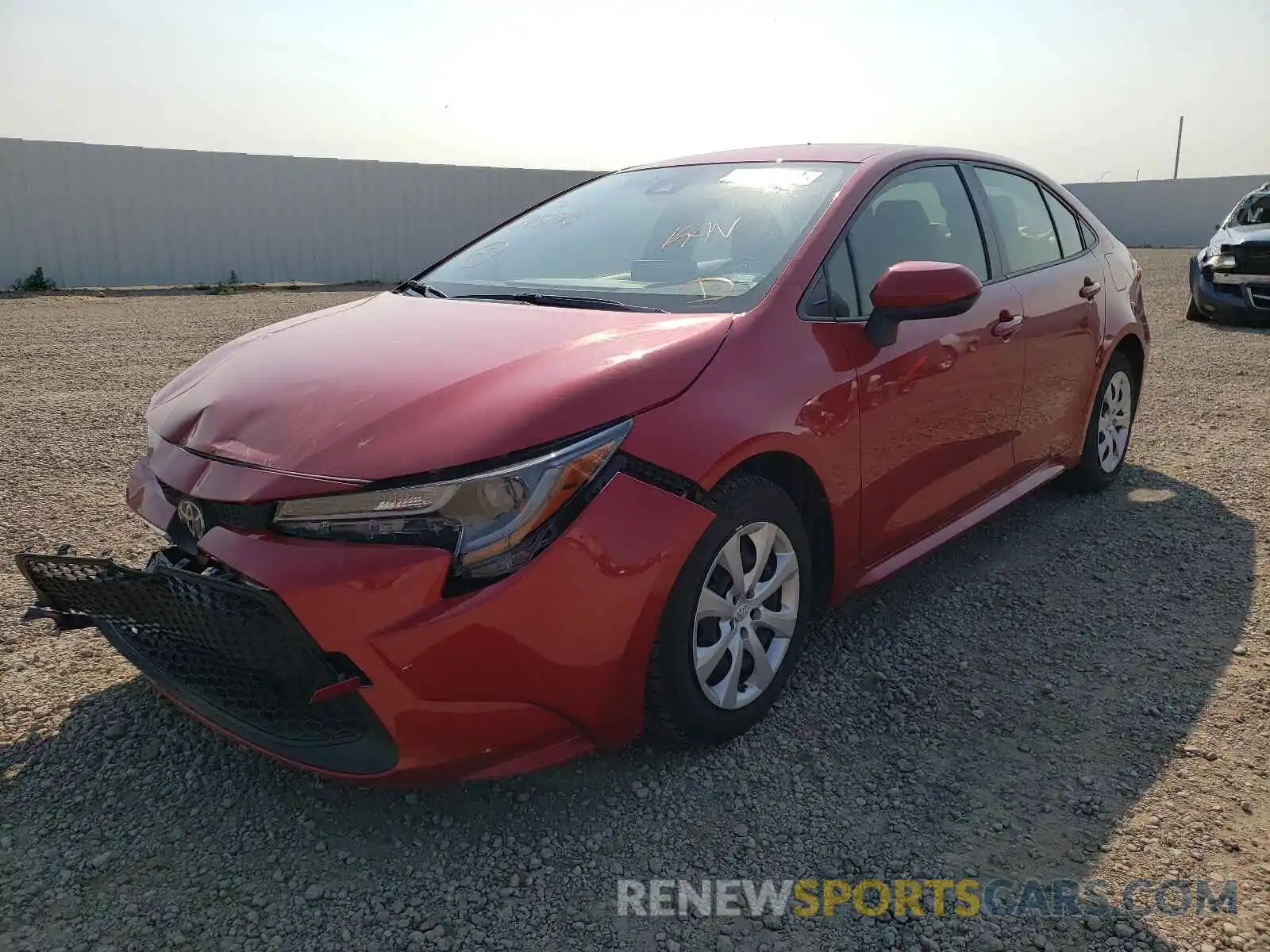 2 Photograph of a damaged car JTDEPRAE6LJ095873 TOYOTA COROLLA 2020