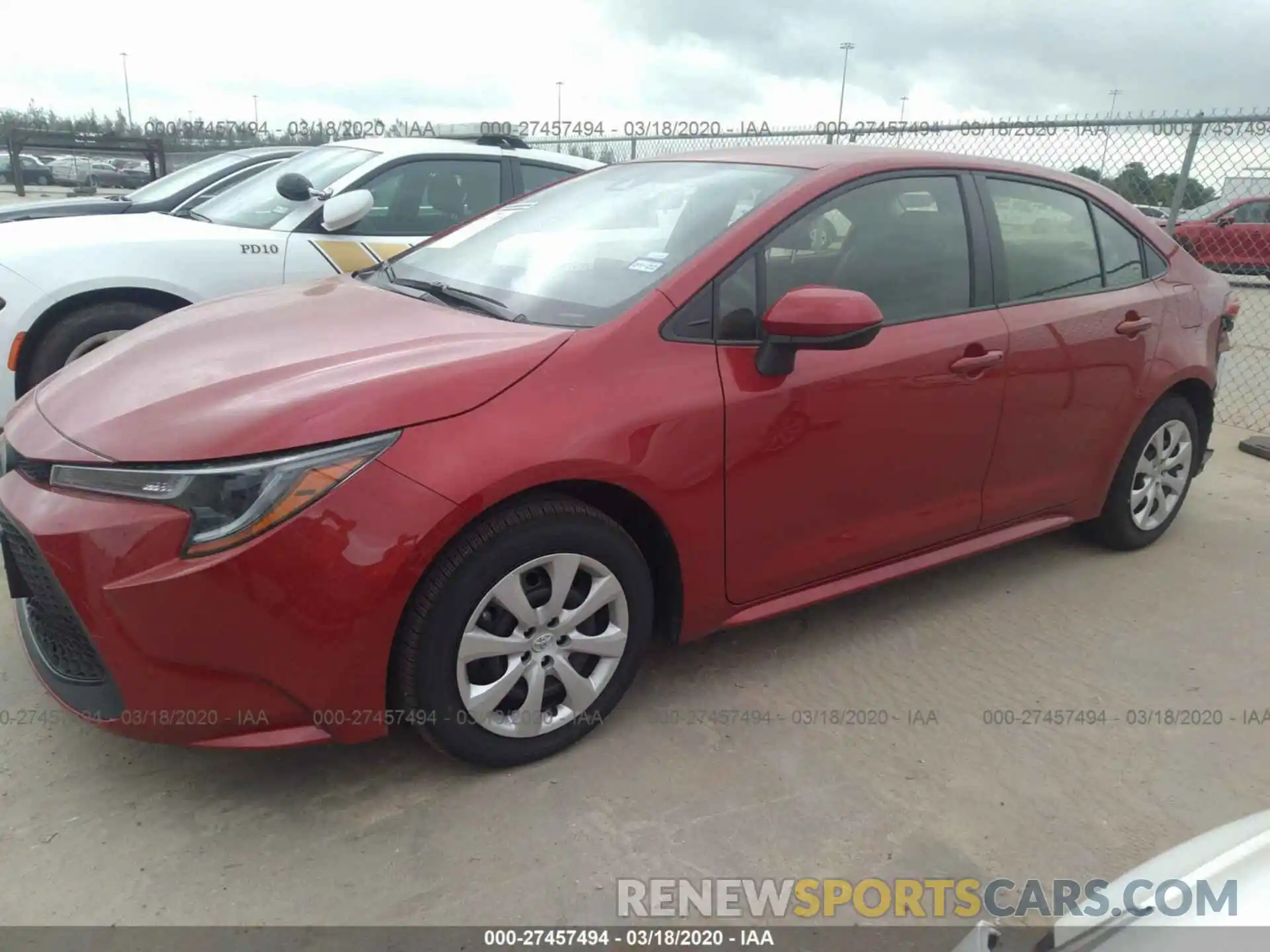 2 Photograph of a damaged car JTDEPRAE6LJ096229 TOYOTA COROLLA 2020