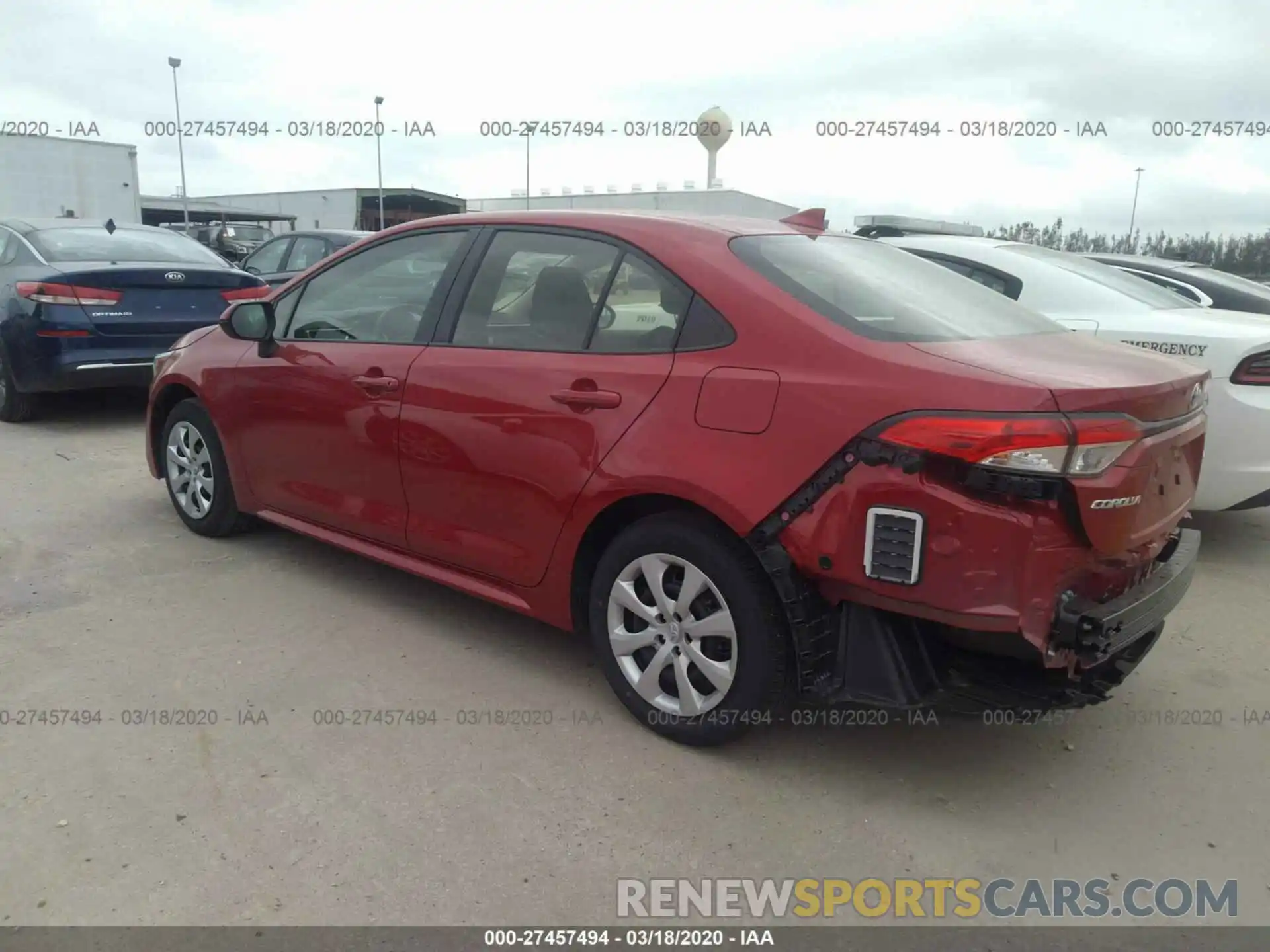 3 Photograph of a damaged car JTDEPRAE6LJ096229 TOYOTA COROLLA 2020