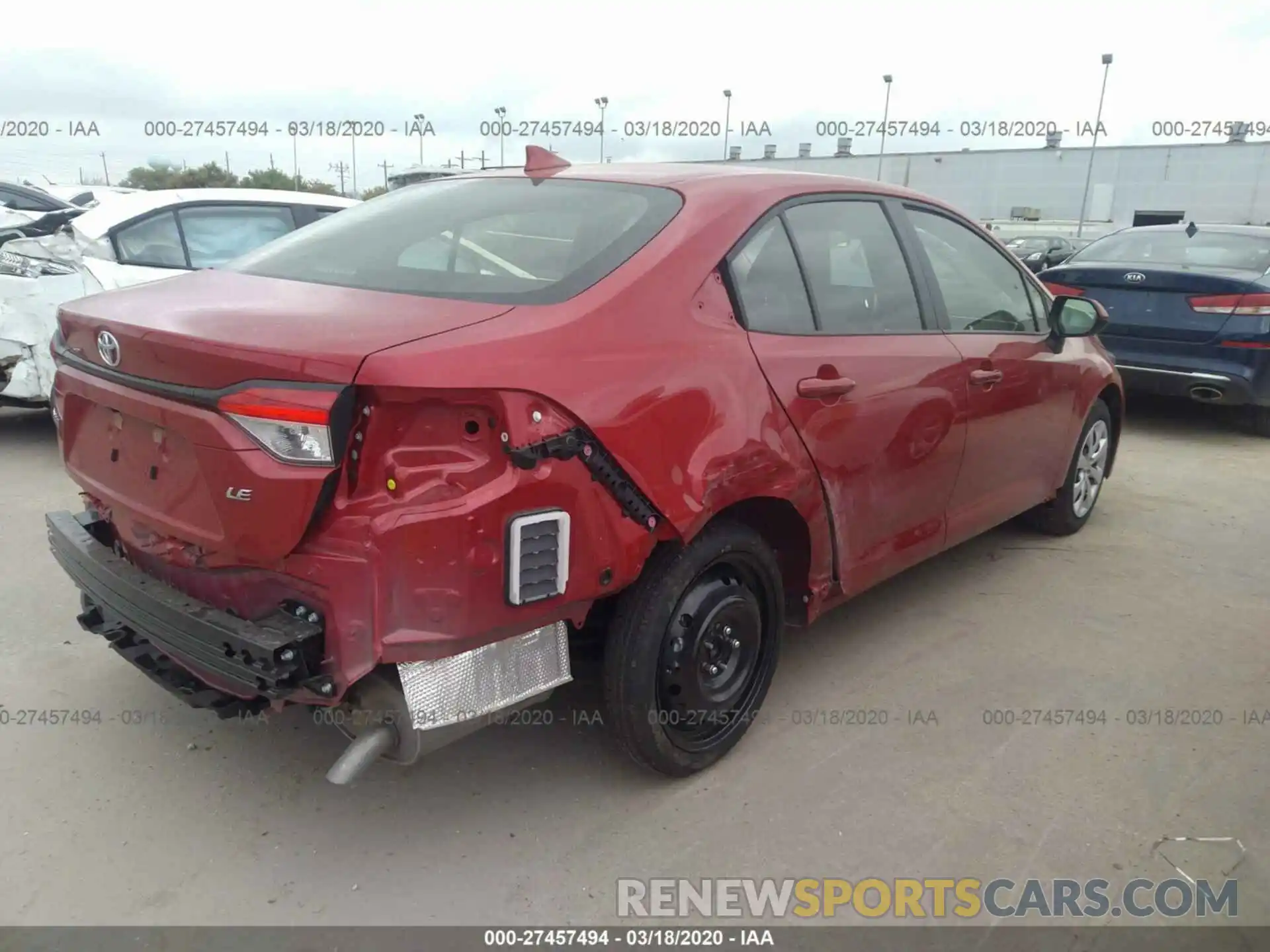 4 Photograph of a damaged car JTDEPRAE6LJ096229 TOYOTA COROLLA 2020