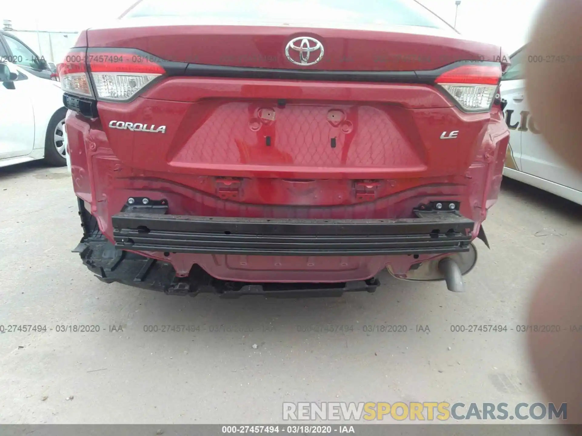 6 Photograph of a damaged car JTDEPRAE6LJ096229 TOYOTA COROLLA 2020