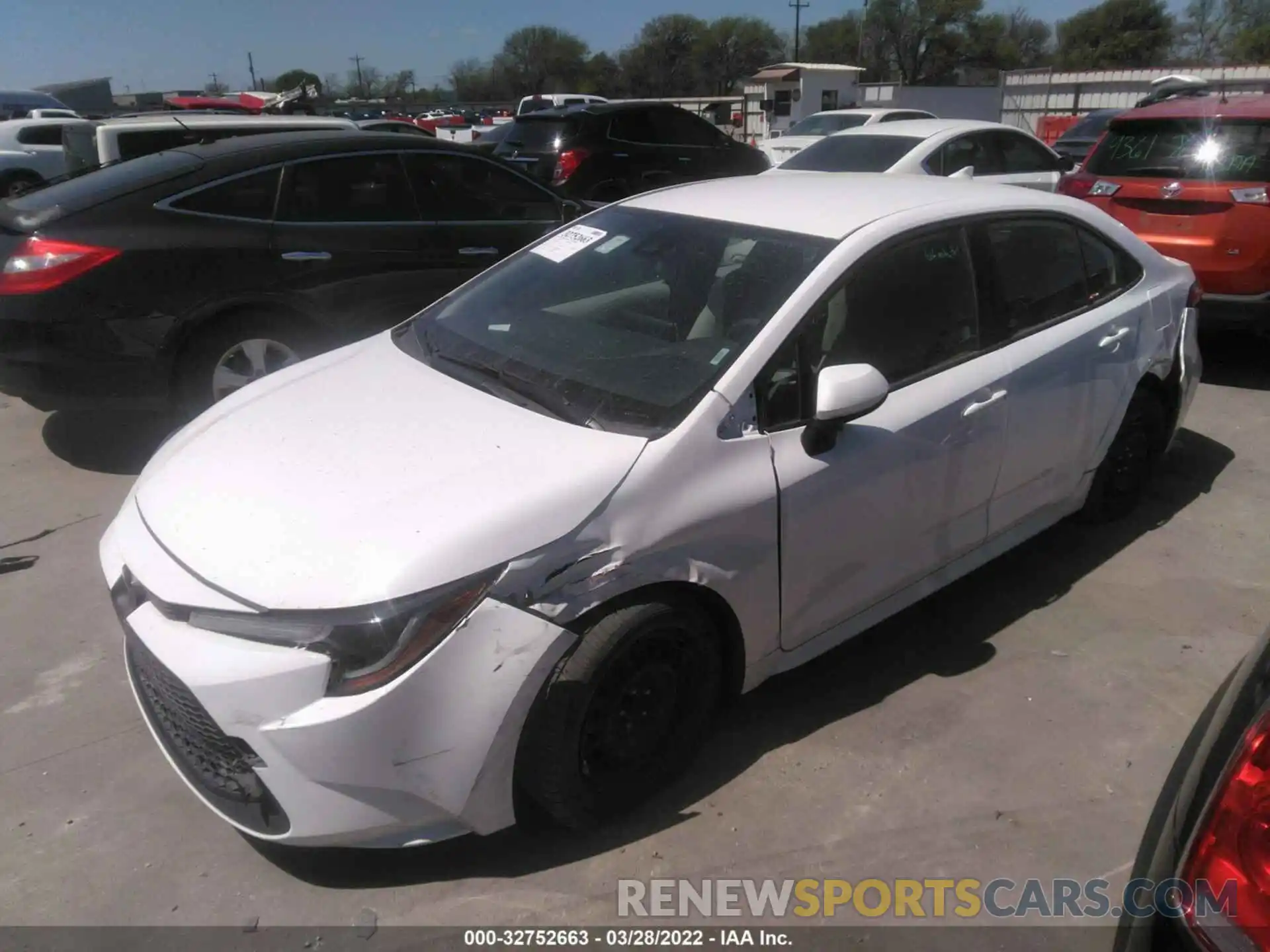 2 Photograph of a damaged car JTDEPRAE6LJ096344 TOYOTA COROLLA 2020