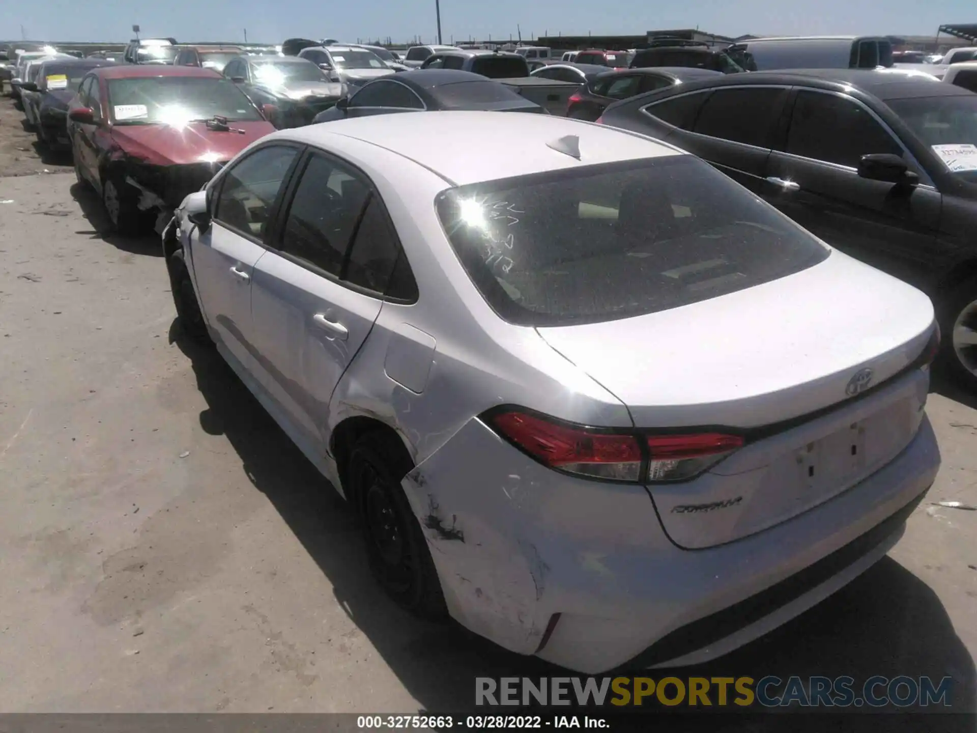 3 Photograph of a damaged car JTDEPRAE6LJ096344 TOYOTA COROLLA 2020