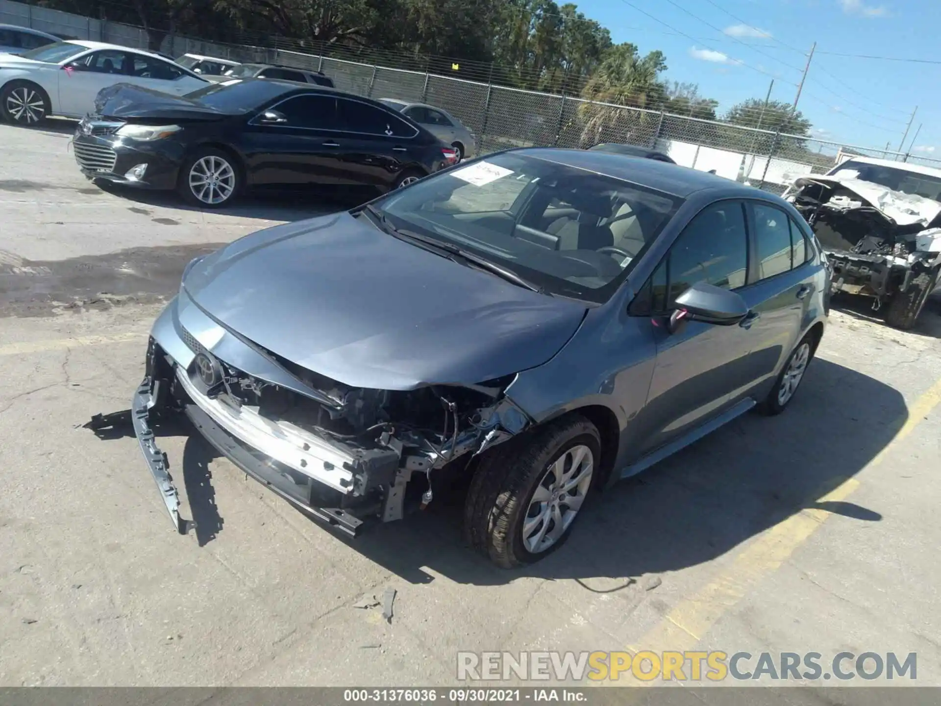 2 Photograph of a damaged car JTDEPRAE6LJ096943 TOYOTA COROLLA 2020