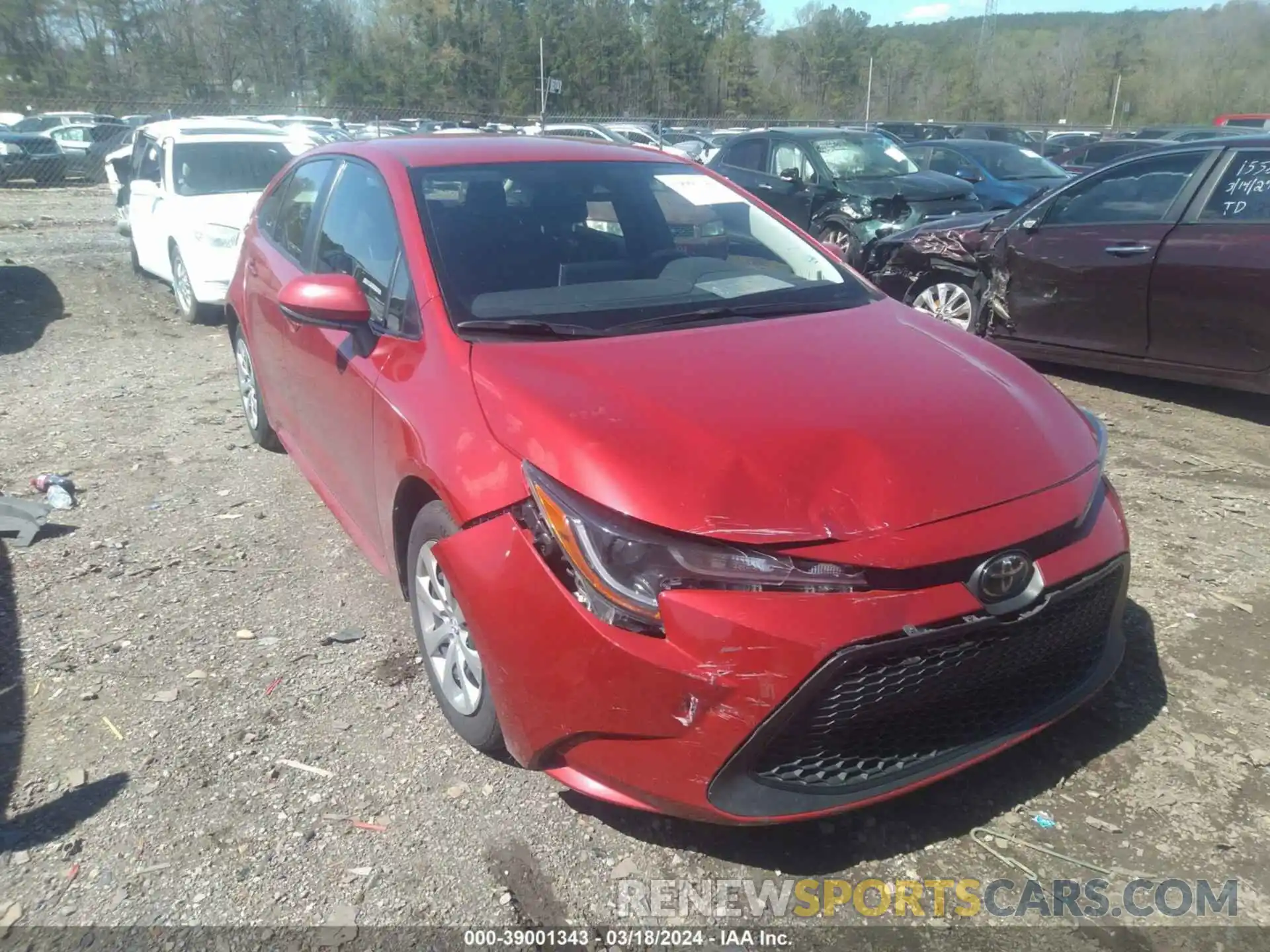 18 Photograph of a damaged car JTDEPRAE6LJ097638 TOYOTA COROLLA 2020